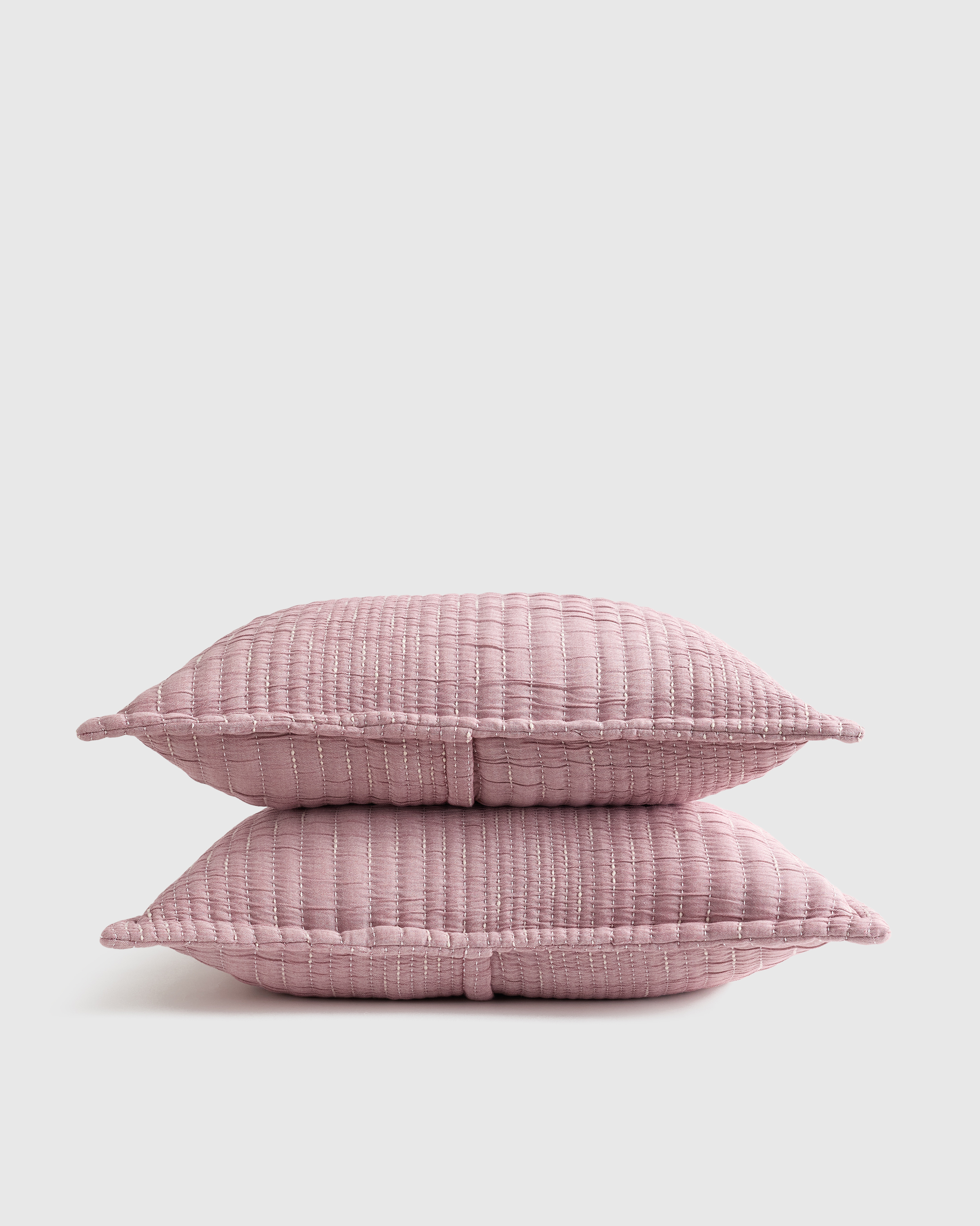 Mulberry Organic Cotton Channel Stitch Sham Set