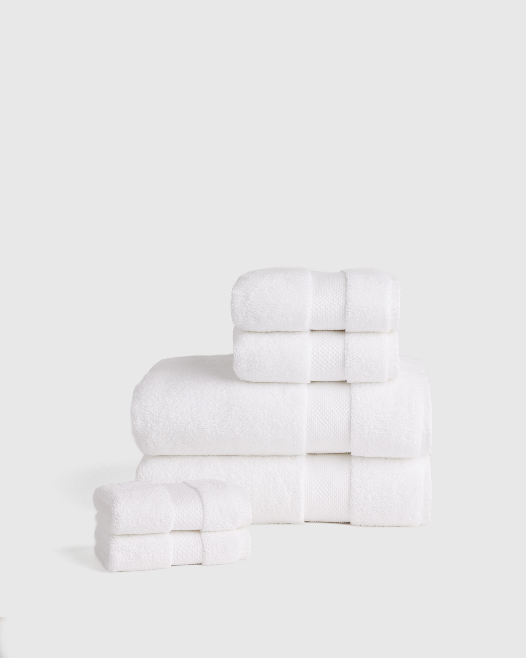 Turkish Ultra Plush Bath Towel Bundle - White