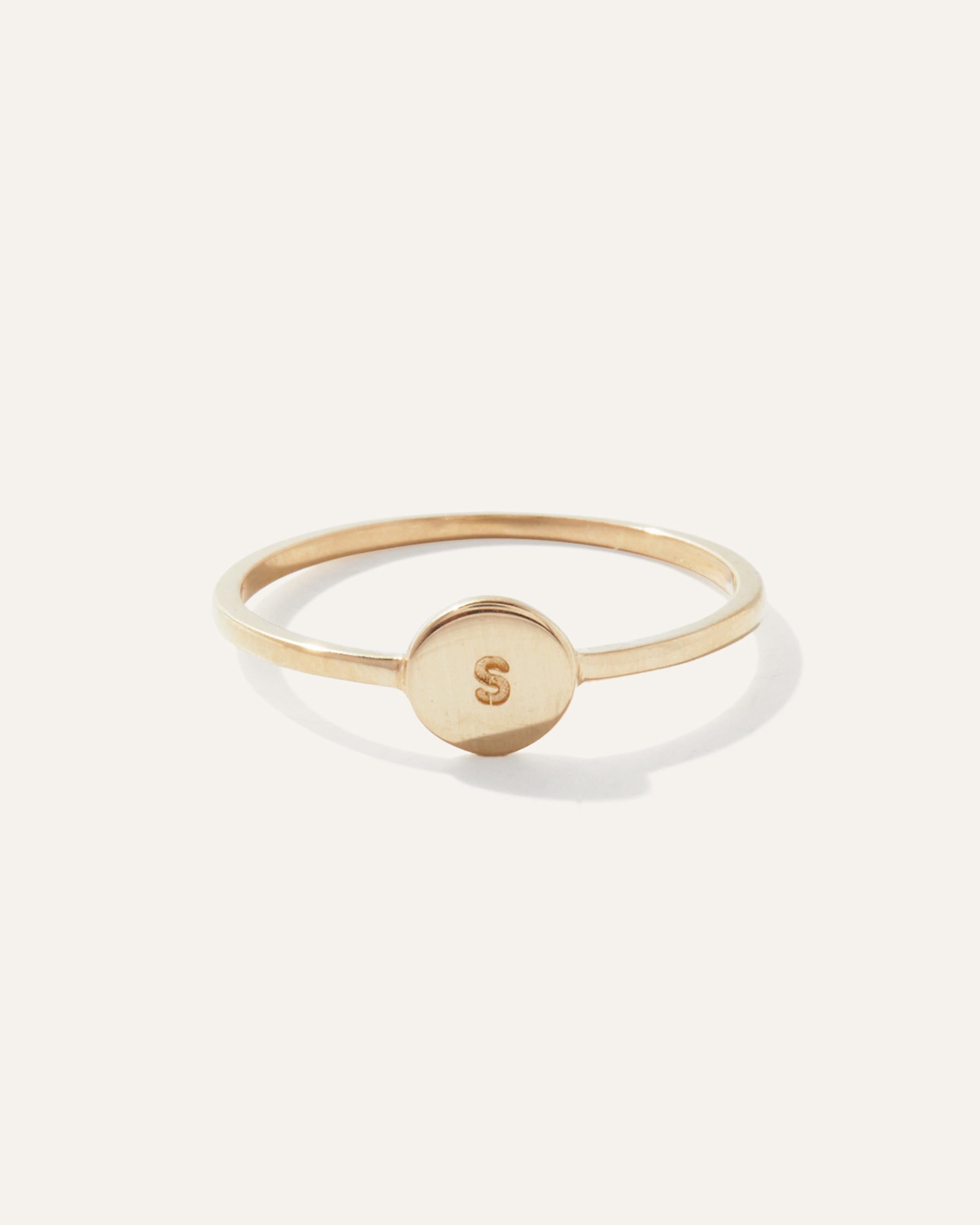 Yellow Gold 14k Gold Engravable Medallion Ring