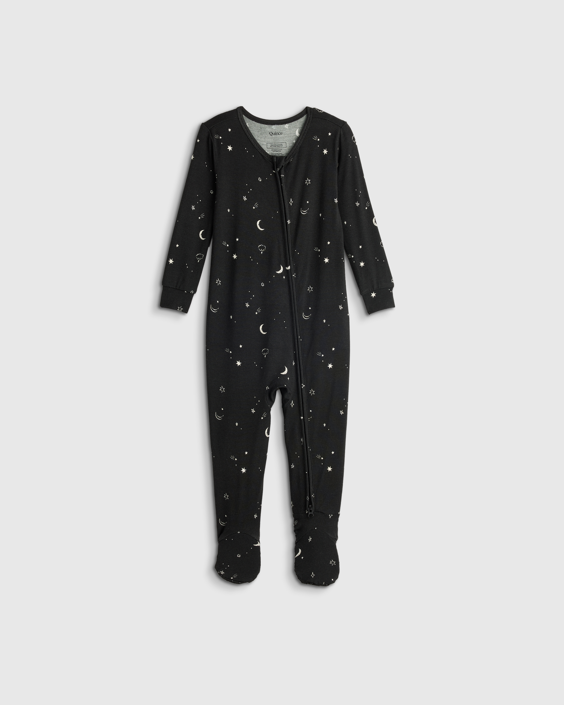U--806 BABY Bamboo Footie Pajama Night Sky 16375 CROPPED