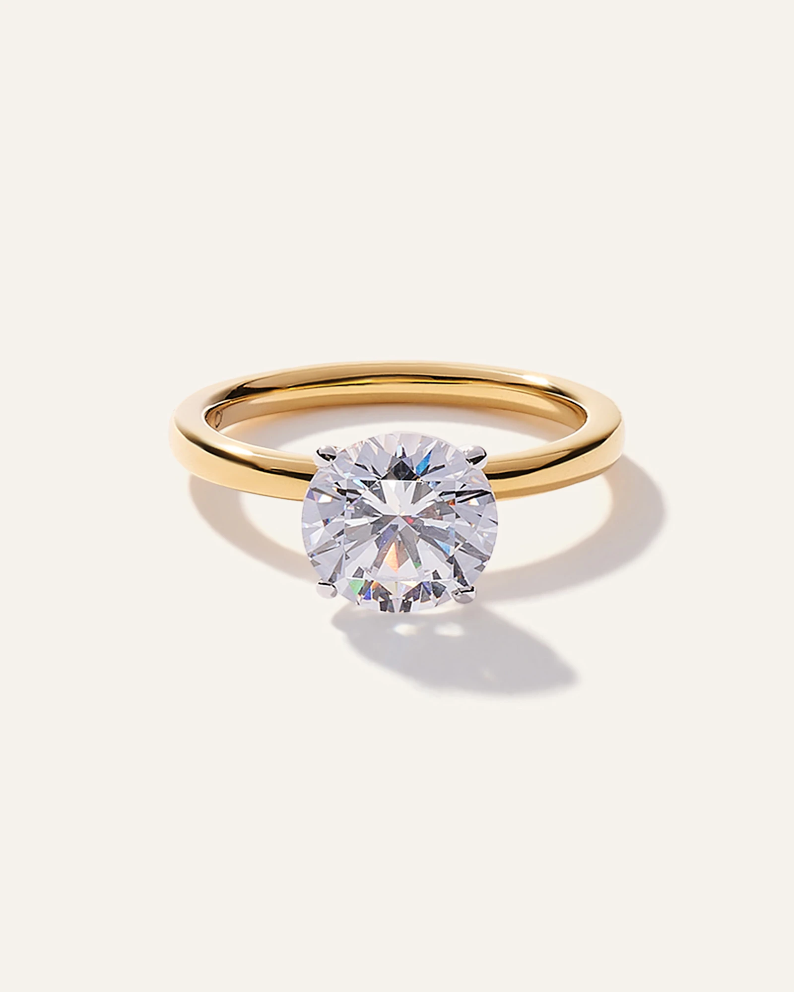 Lab Grown Diamond Round Comfort Fit Engagement Ring