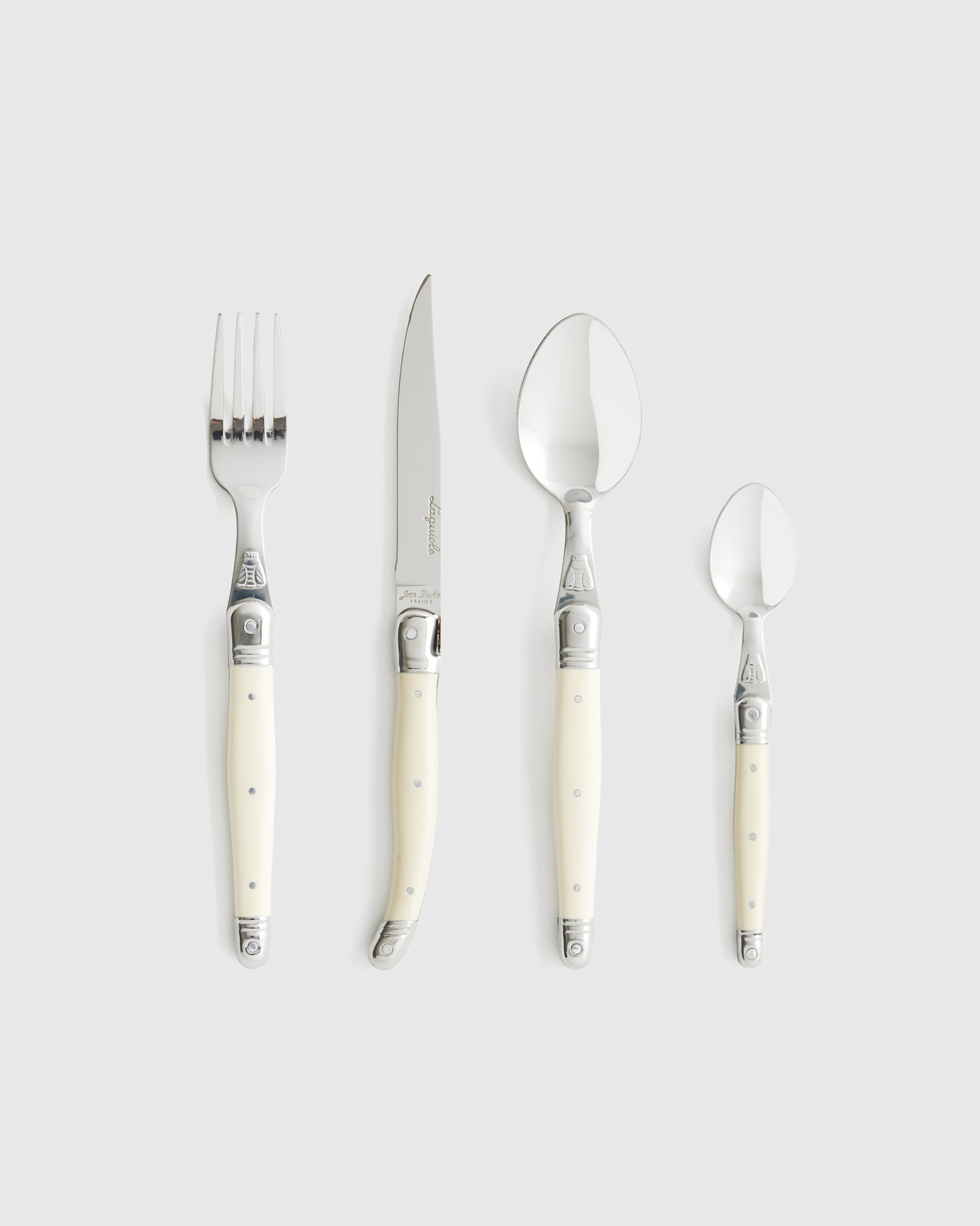 Jean Dubost Laguiole IVORY 24 Piece Flatware Set42145 EDITED all