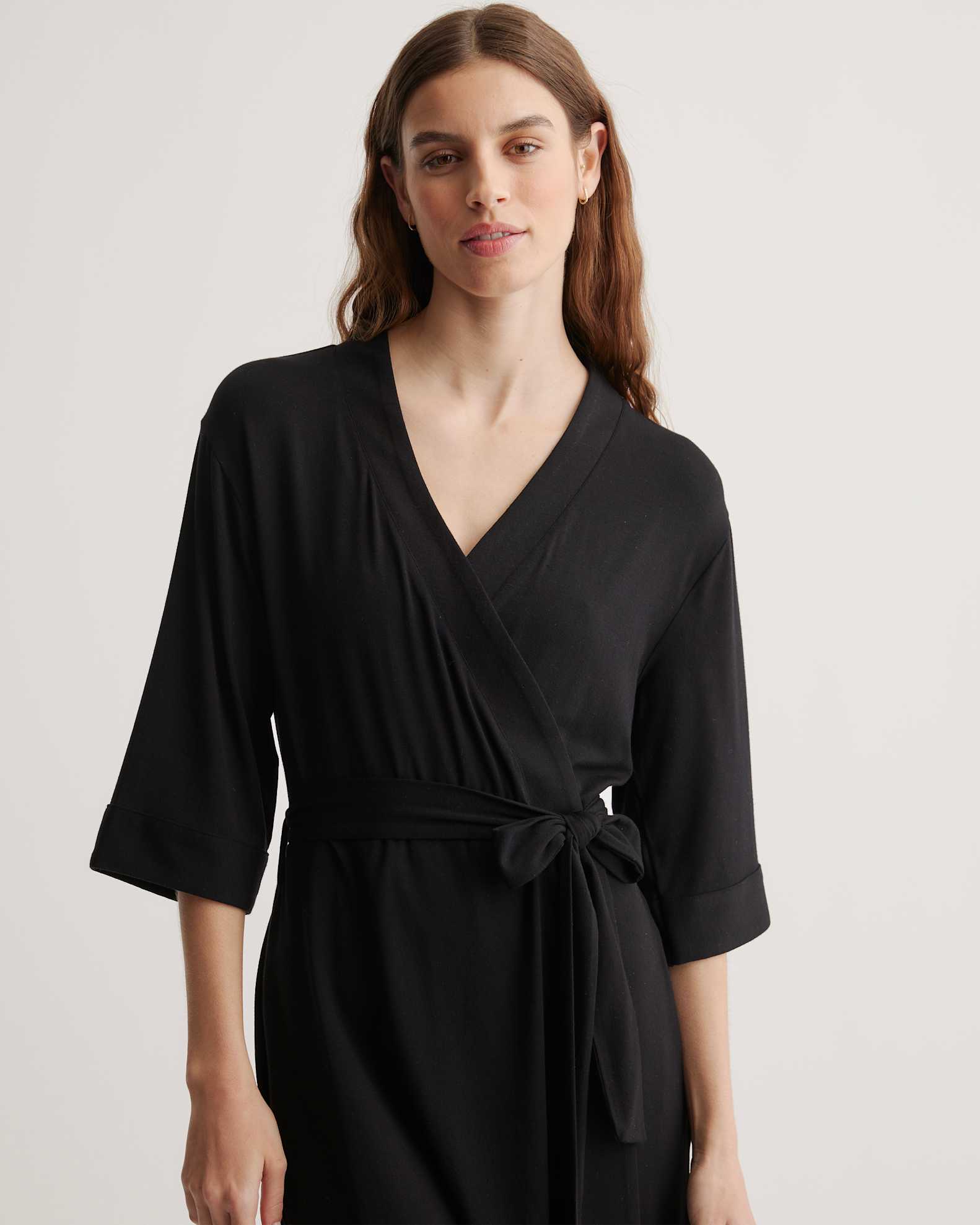 bamboo cotton dressing gown Bamboo jersey robe - lavender - knit robe