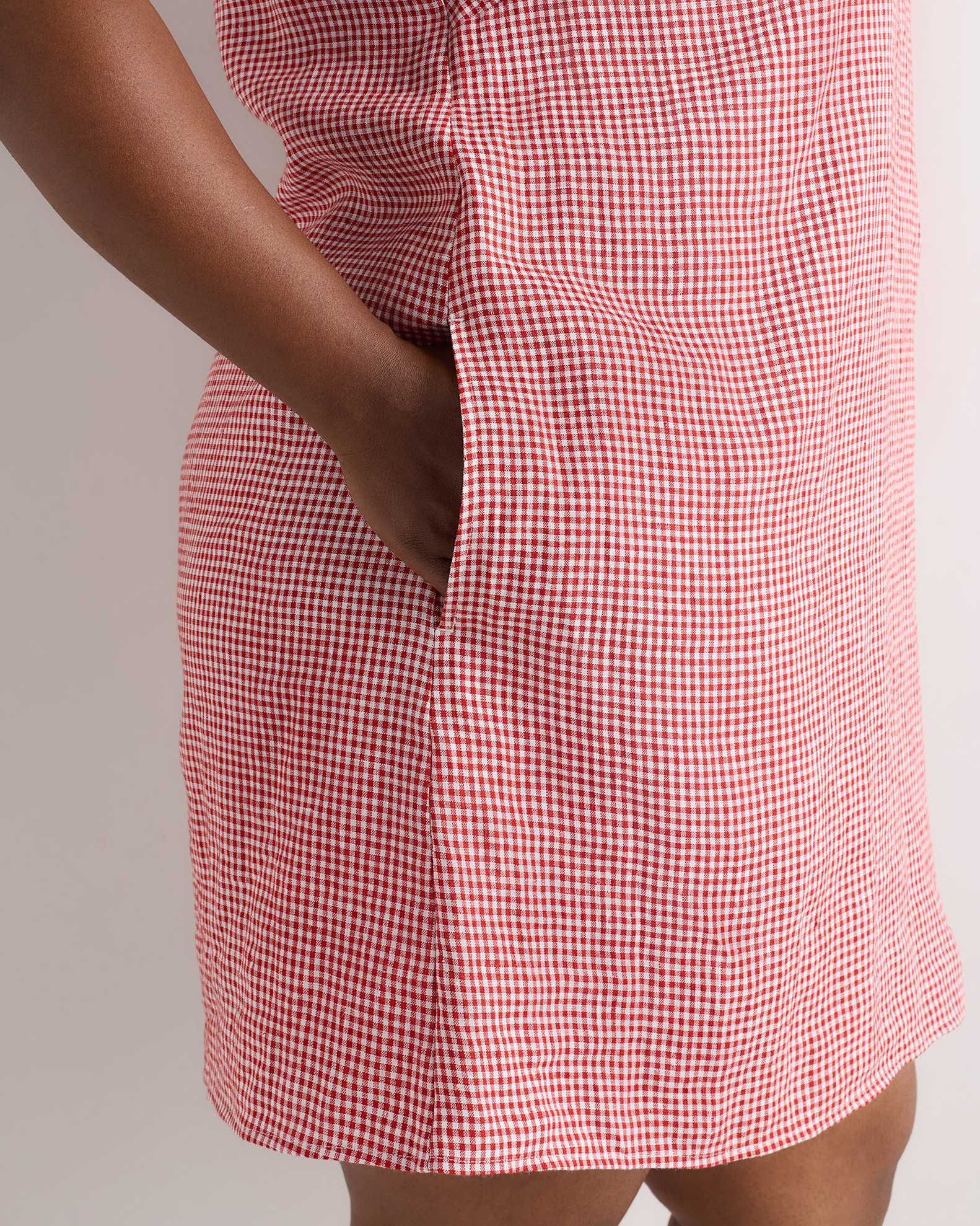 zara red gingham mini dress Zara Woman Gingham Print Dress Cottage Core Aesthetic Red & White Size Large L