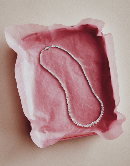 Yellow Gold 14K Gold Lab Grown Diamond Graduated Tennis Necklace