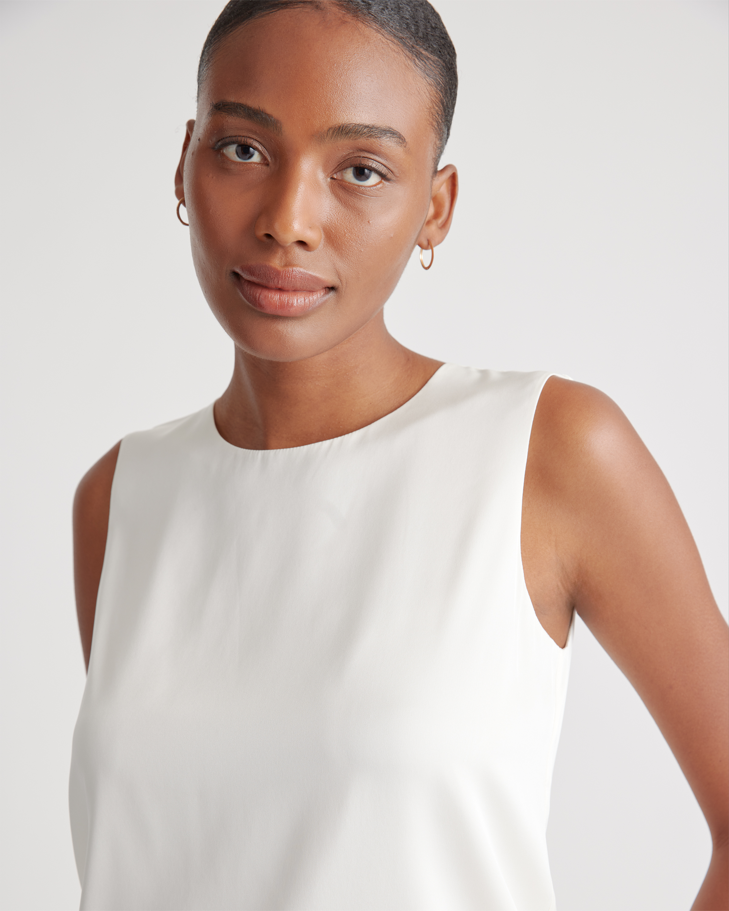 Washable Stretch Silk Shell Tank