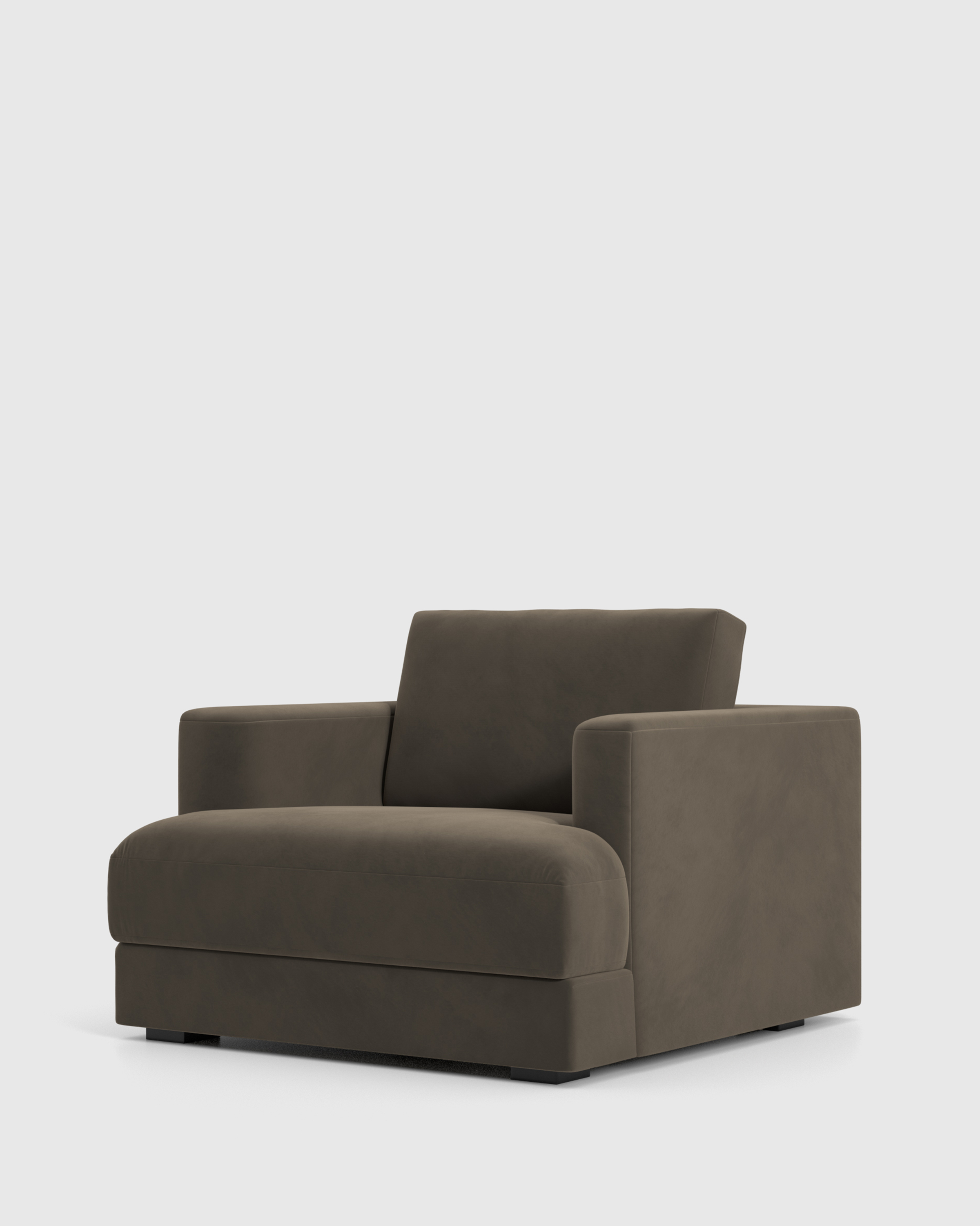 Sierra Performance Velvet Curved Arm Accent Chair - thumbnail 3