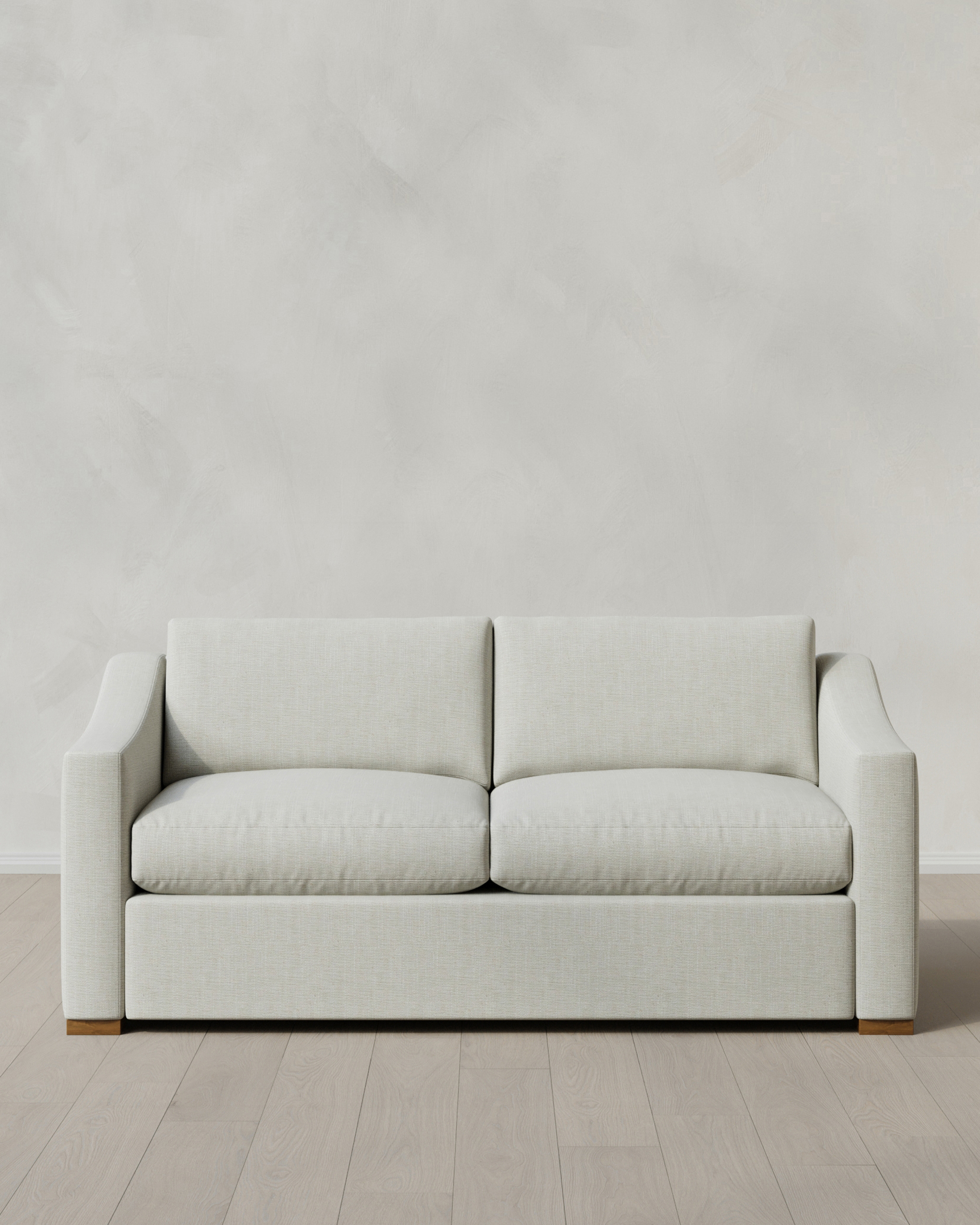 Quince Hollis Slope Arm Sofa in Performance Chenille Linen Blend in Sorrell, Size 80", Polyester