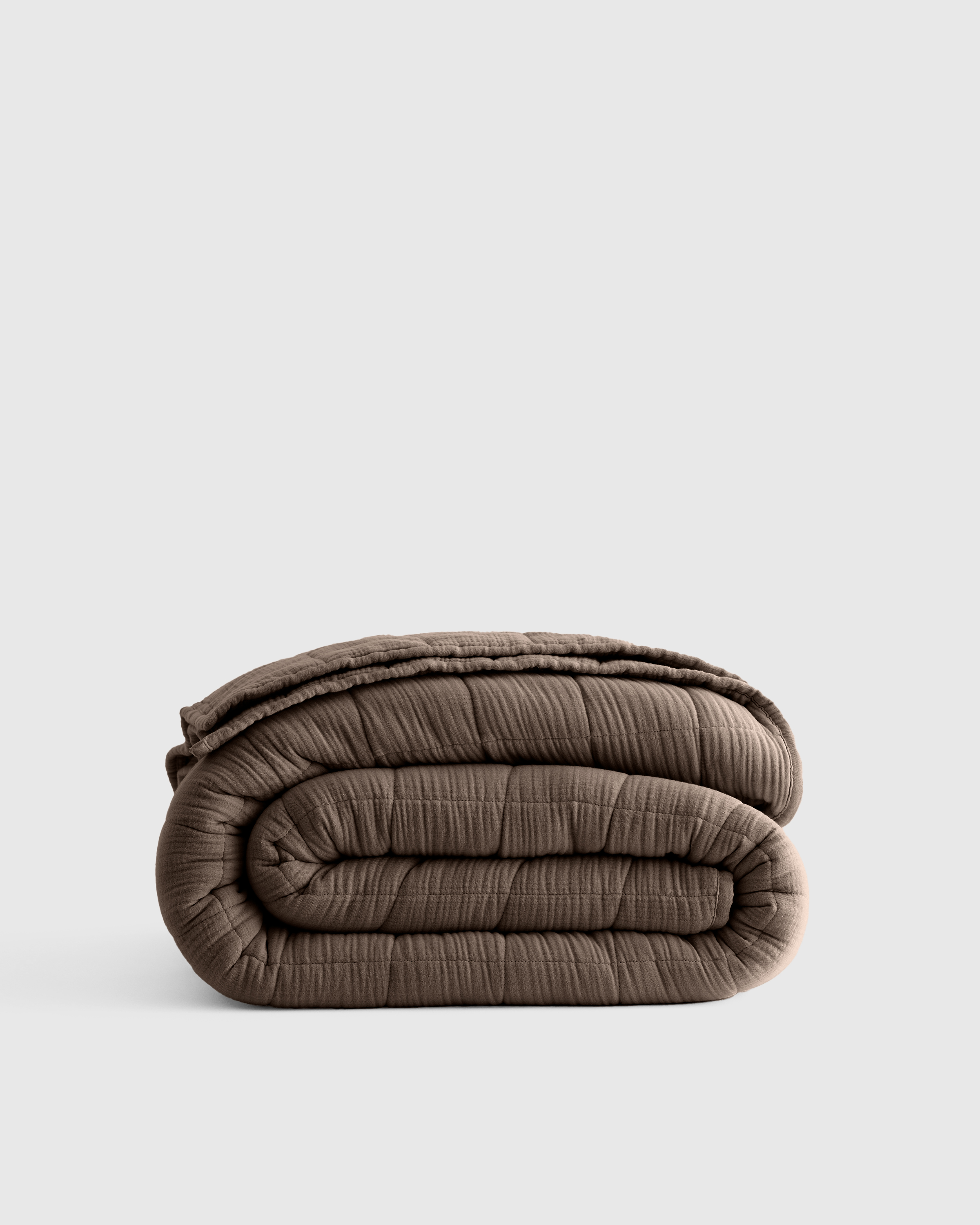 Chocolate Organic Airy Gauze Box Quilt