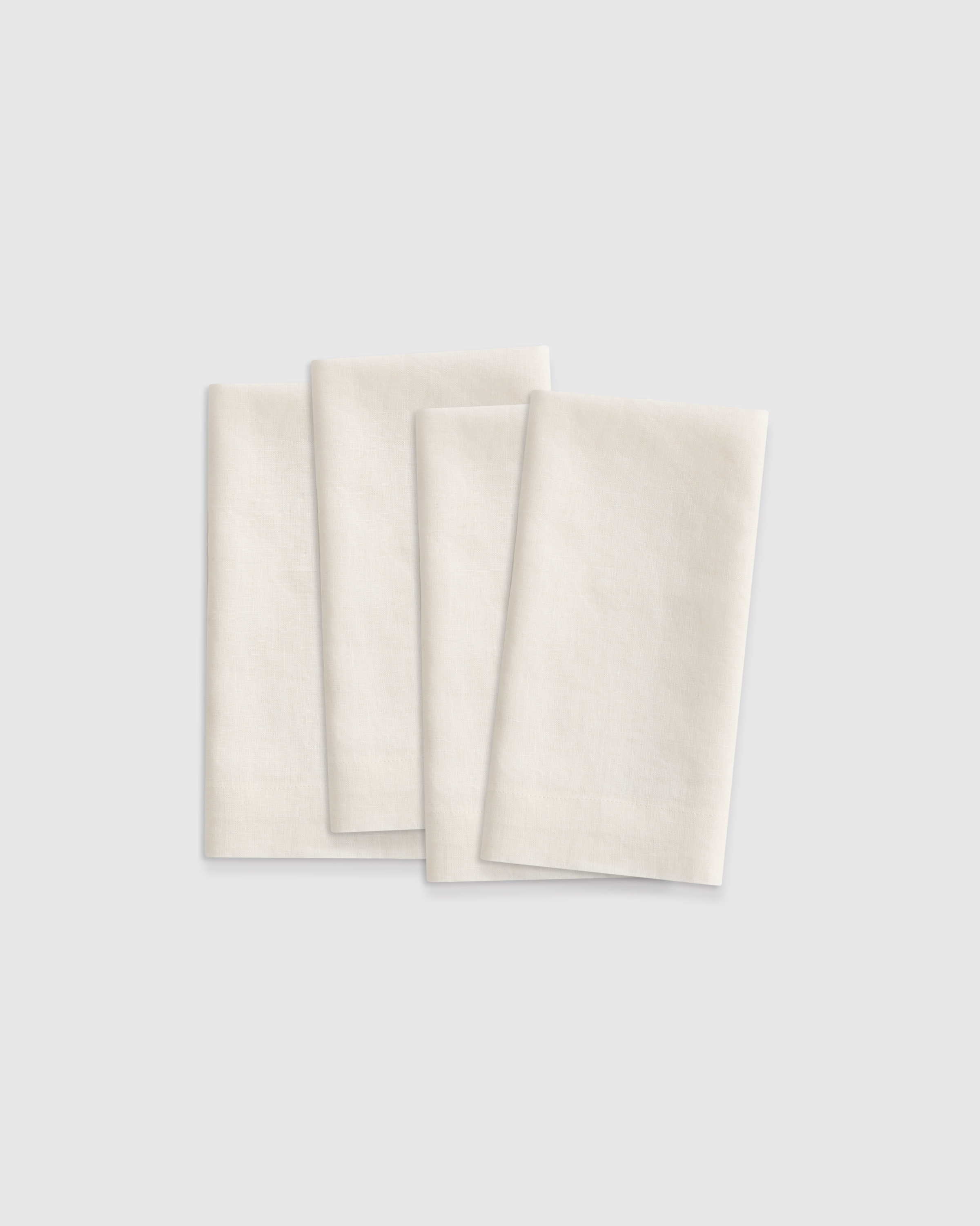 Ivory European Linen Wide-Hem Napkins (Set of 4)