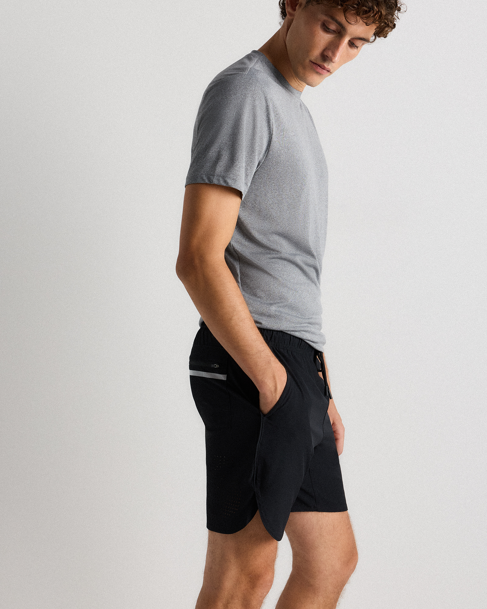 Sweat Tech Training Short - 7" Unlined in Black