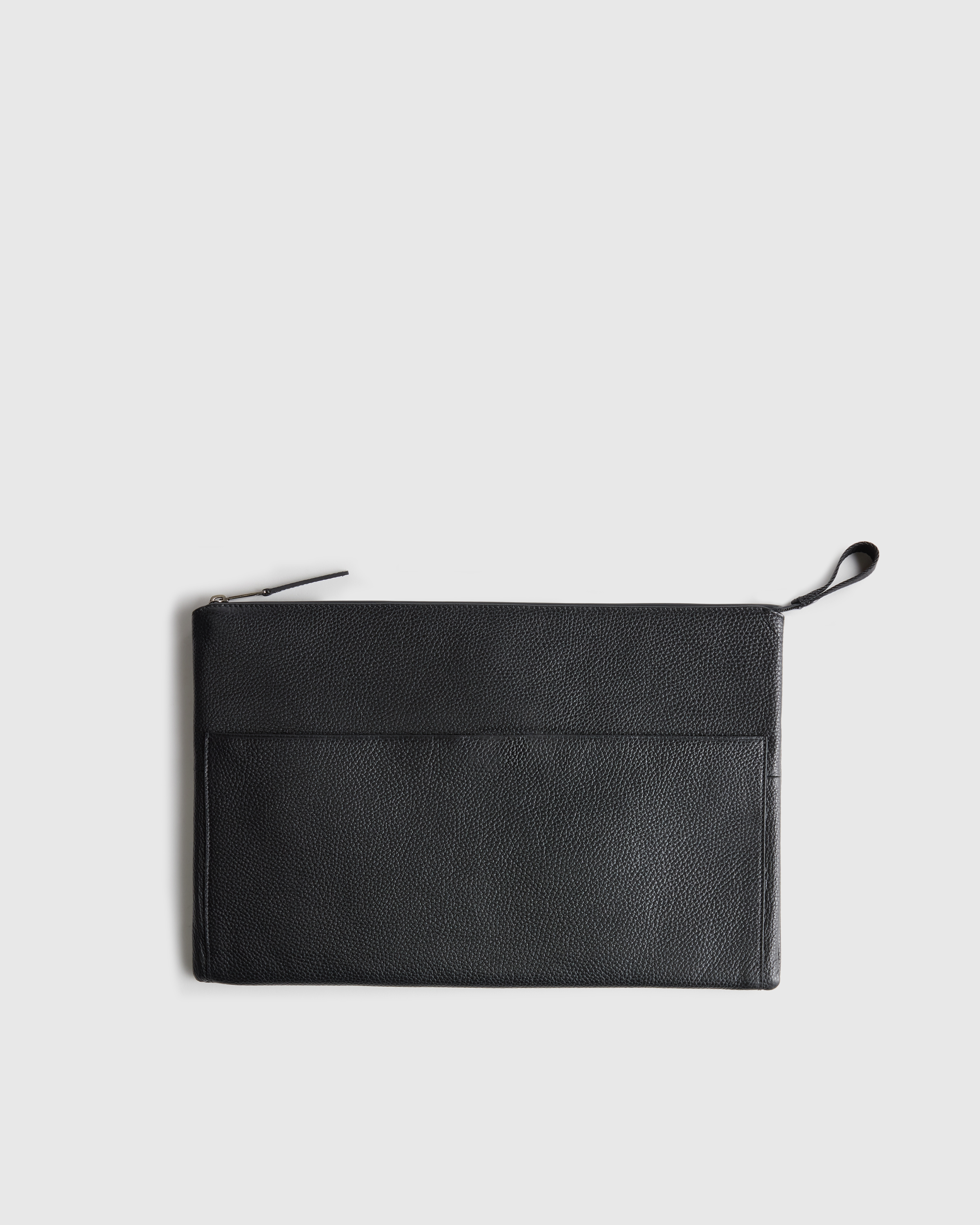 Black Excursion Italian Leather Tech Folio