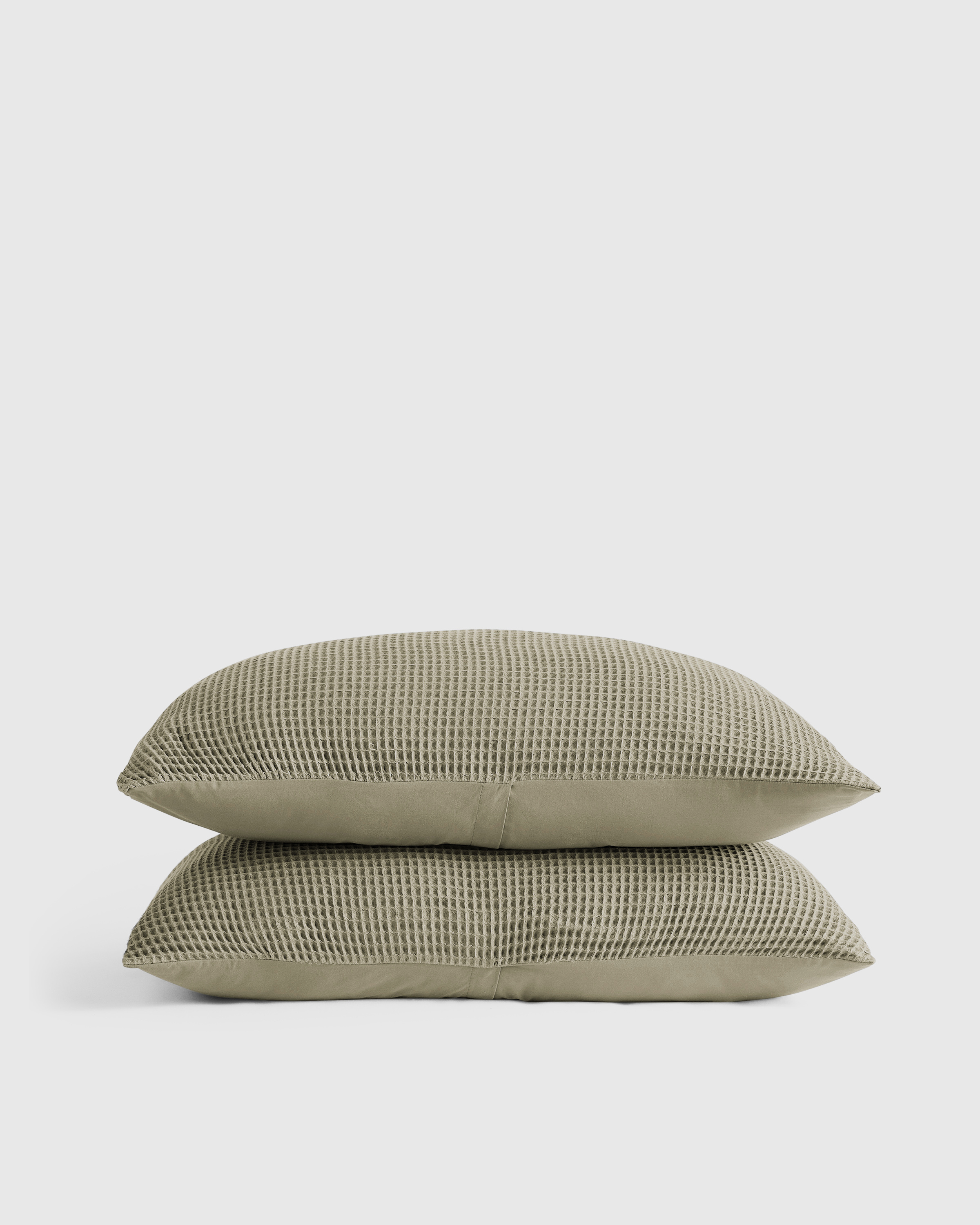 Organic Waffle Sham Set - Dried Sage, Standard