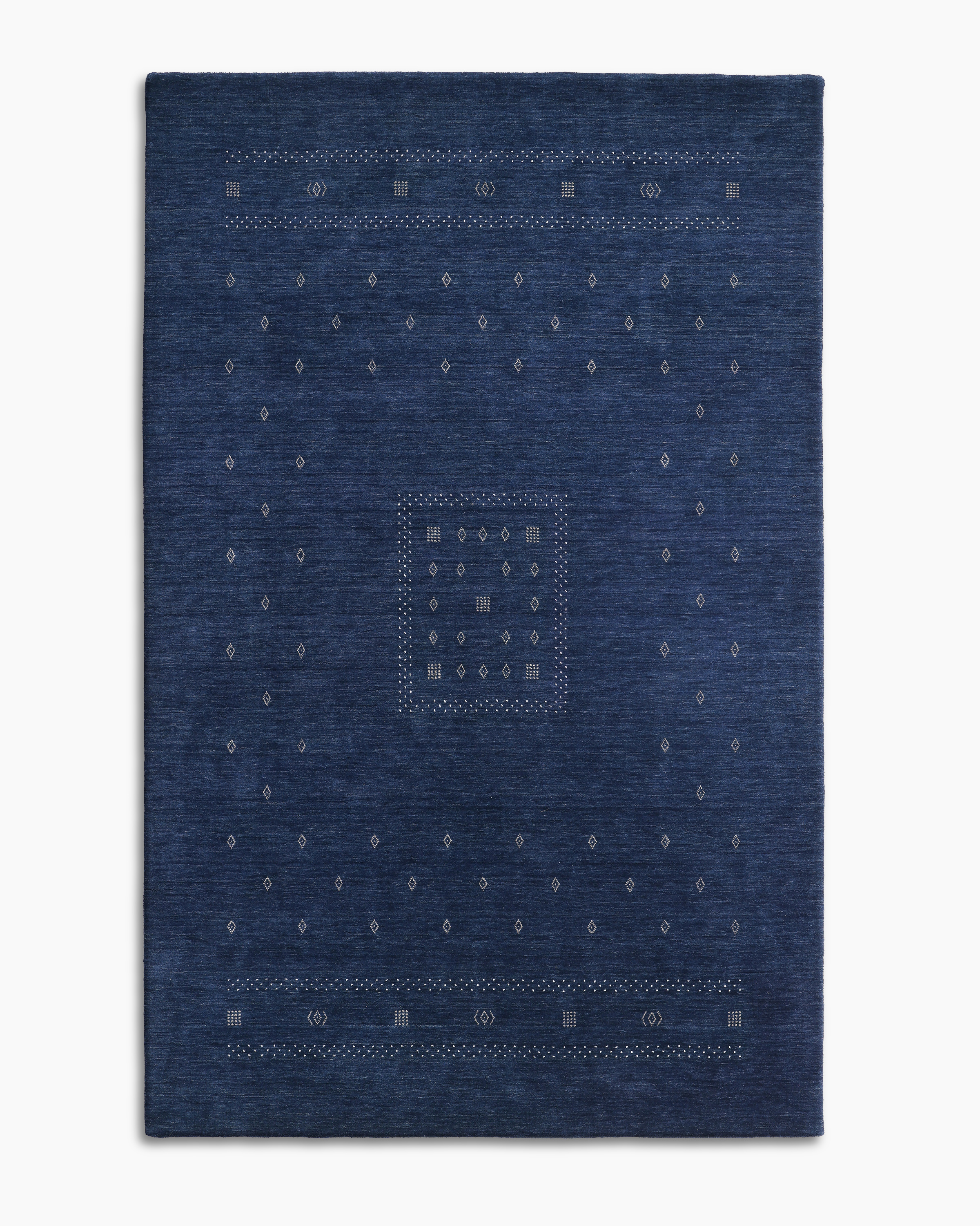 Navy Dakota Hand-Loomed Wool Rug 