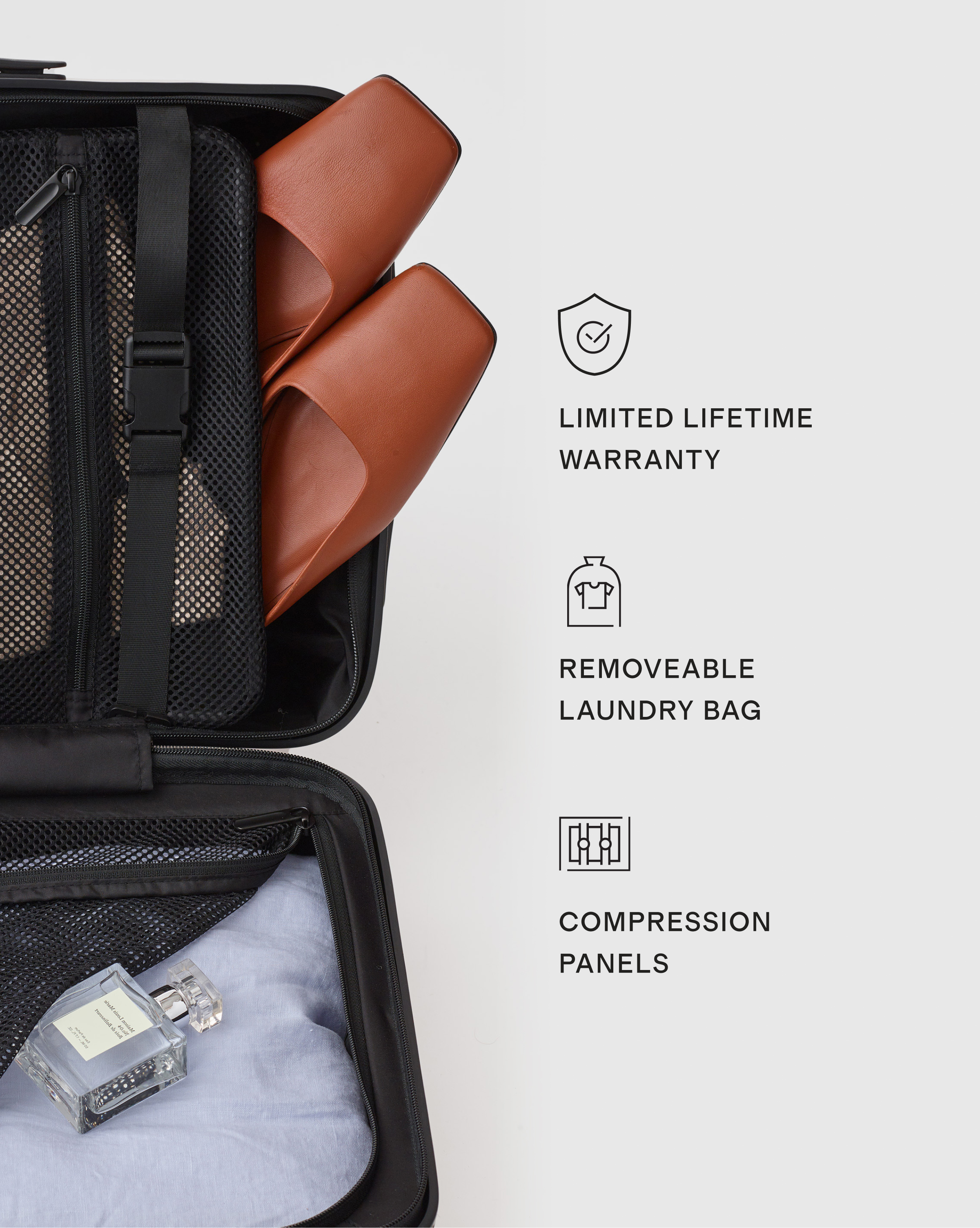 Expandable Carry-On Suitcase in Dark Green