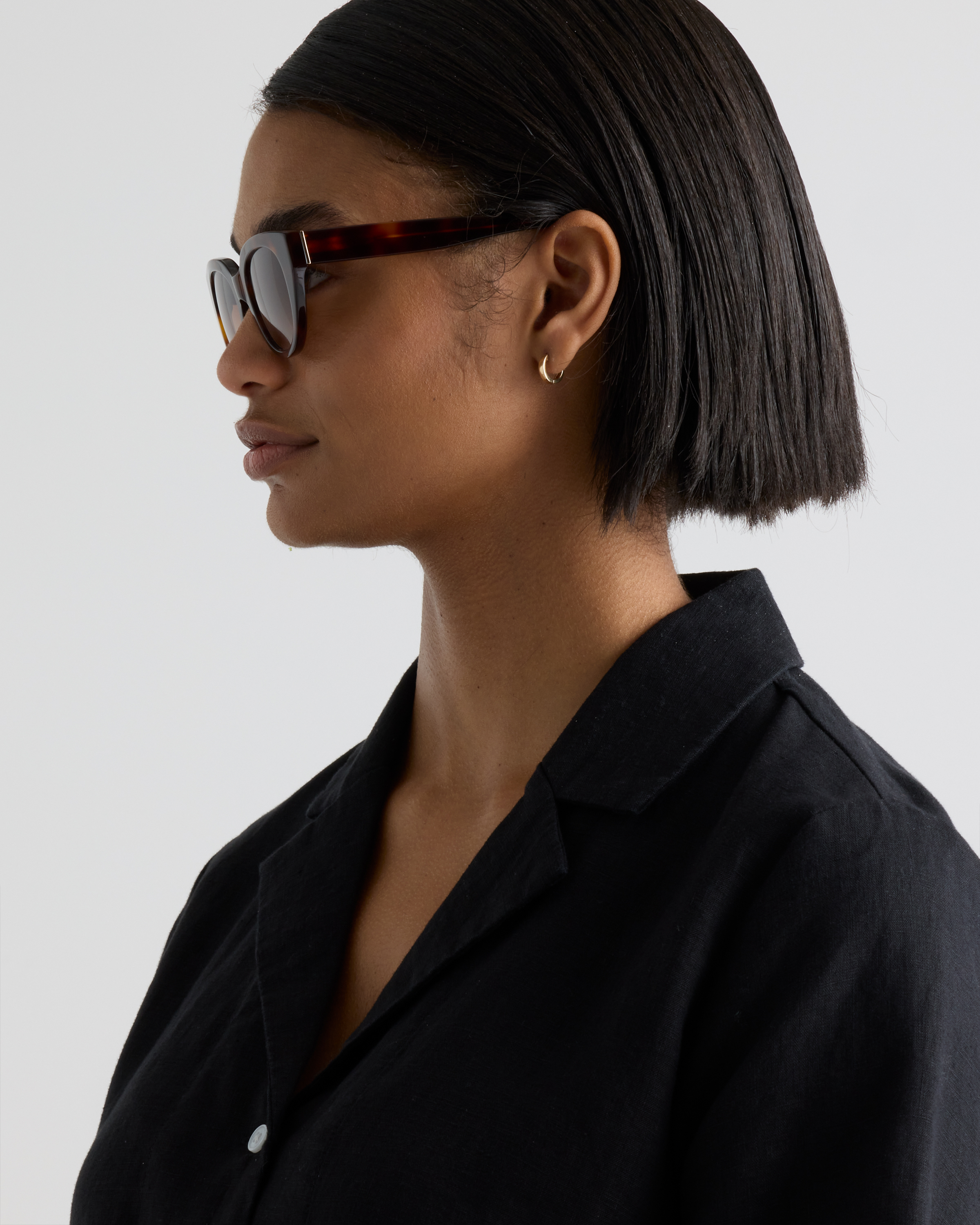 Women\'s Polarized Acetate Sunglasses - Small/Medium, UV400 Anti-Glare, Tortoise Capri Polarized Acetate Sunglasses in Ginger Tortoise with  main image 3