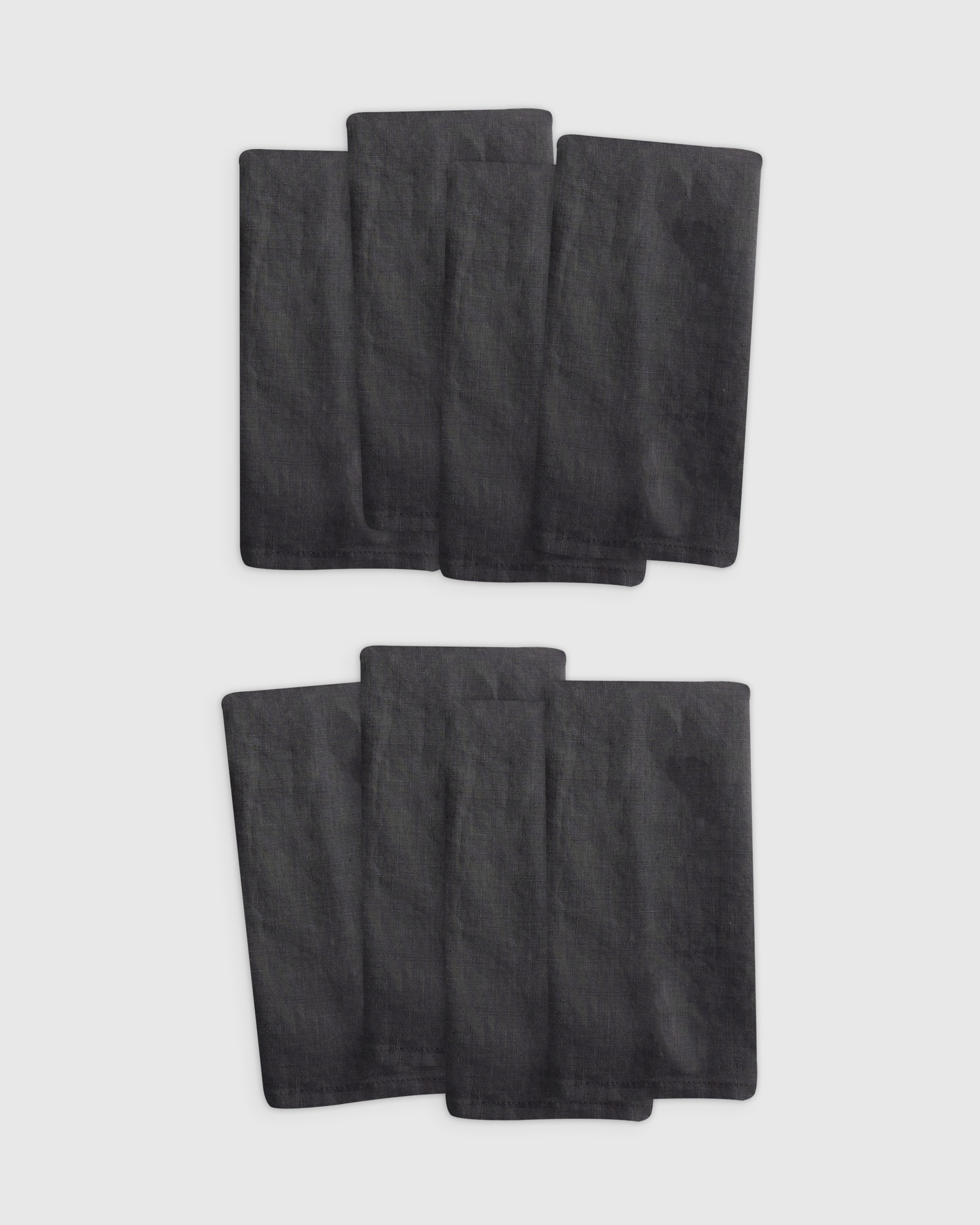 Charcoal European Linen Napkins (Set of 8)
