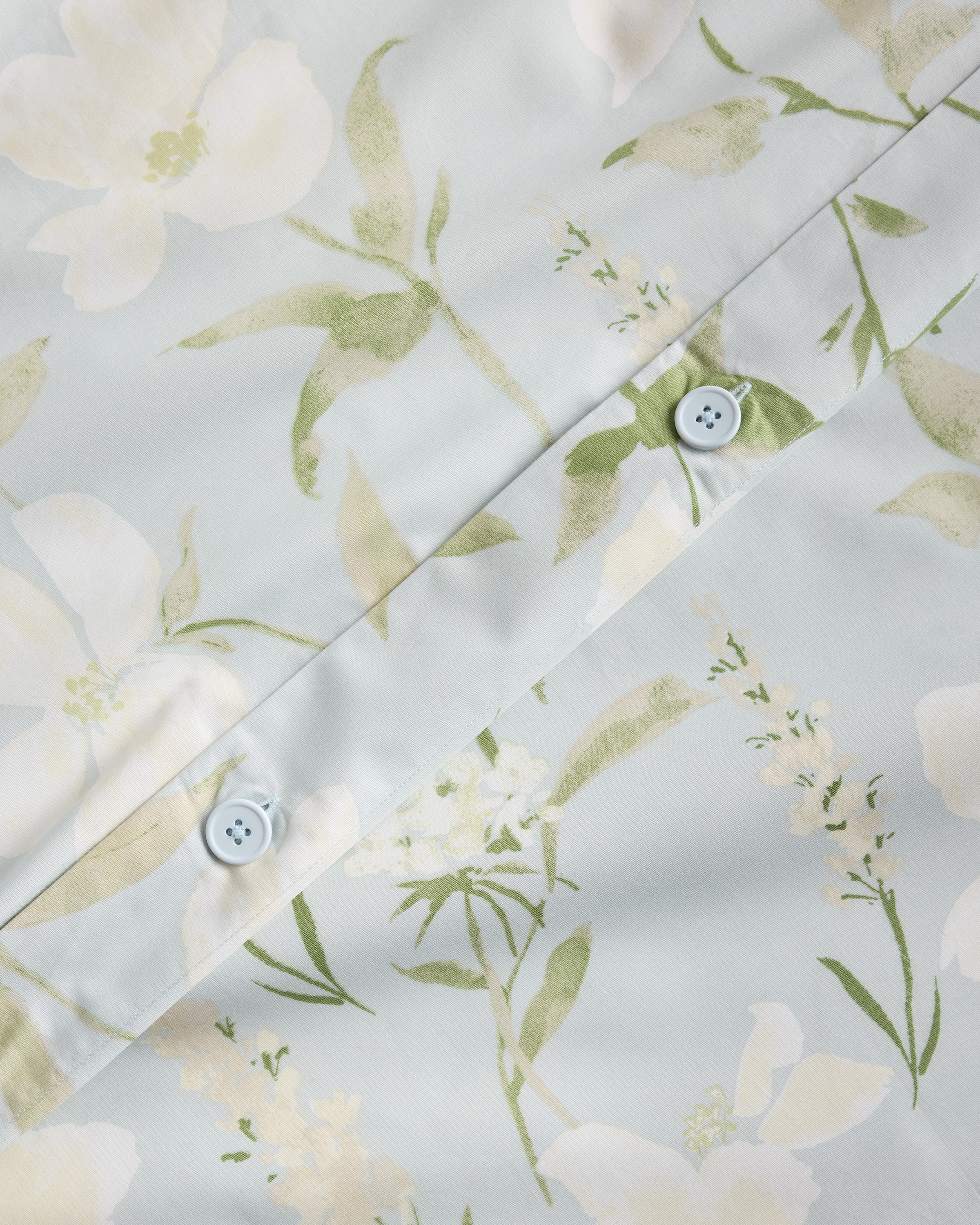 U-BEDD-462-BLUGAR Classic Organic Percale Floral Duvet Cover Blue Garden155 EDITED