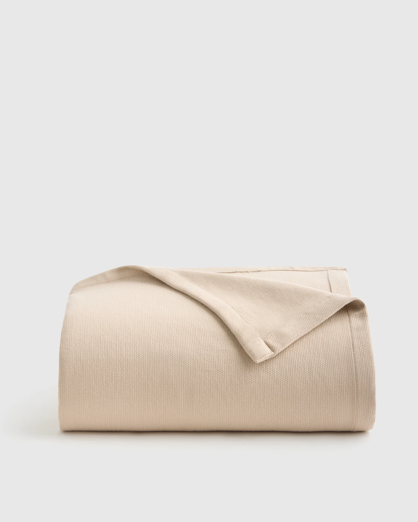 Luxury Organic Cotton Bed Blanket - Sand, Full/Queen