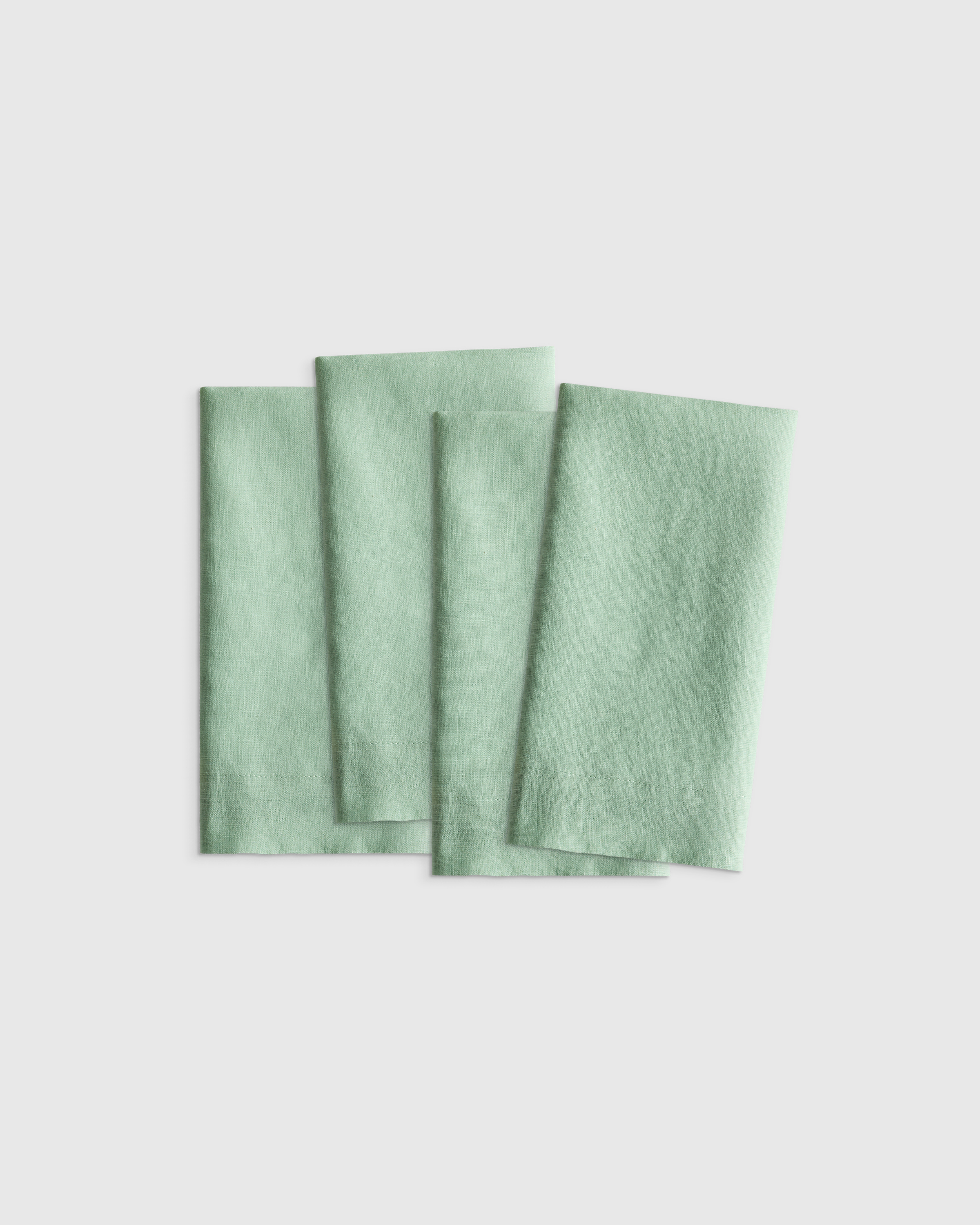 Jade European Linen Wide-Hem Napkins (Set of 4)