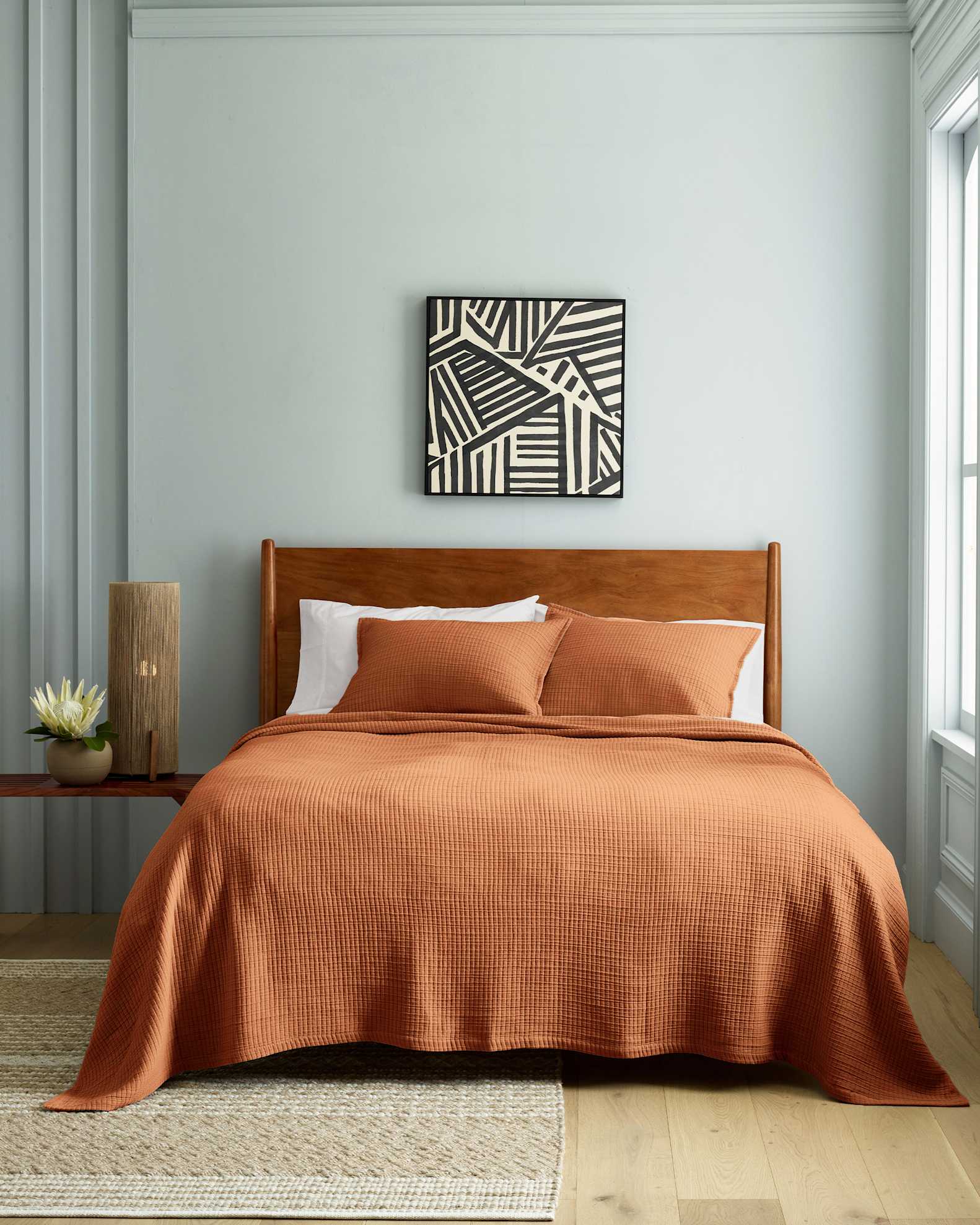 Organic Ribbed Cotton Coverlet