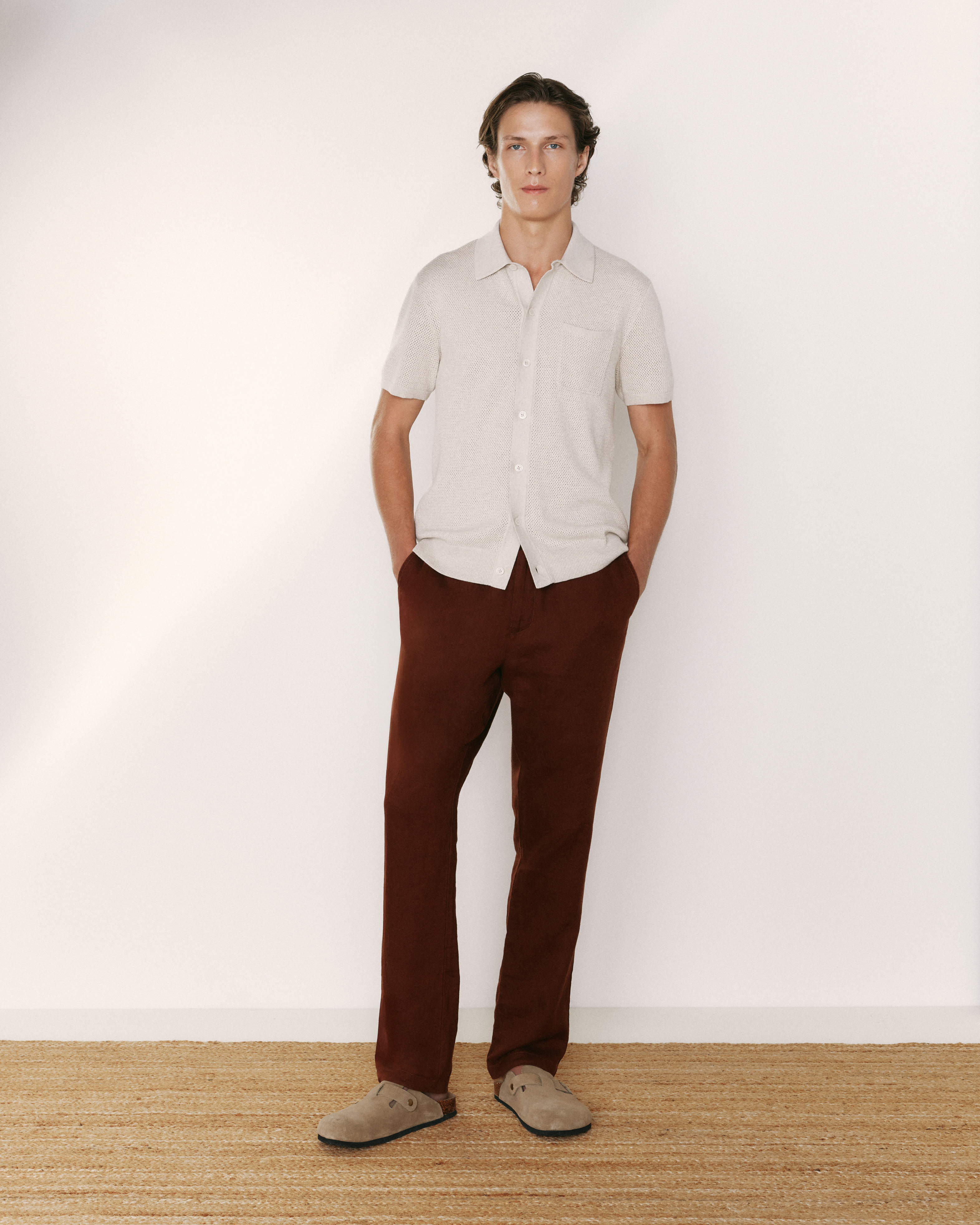 Short,short blanc cassé pour homme, 2022 coton, basique, décontracté, solide, mode, Streetwear