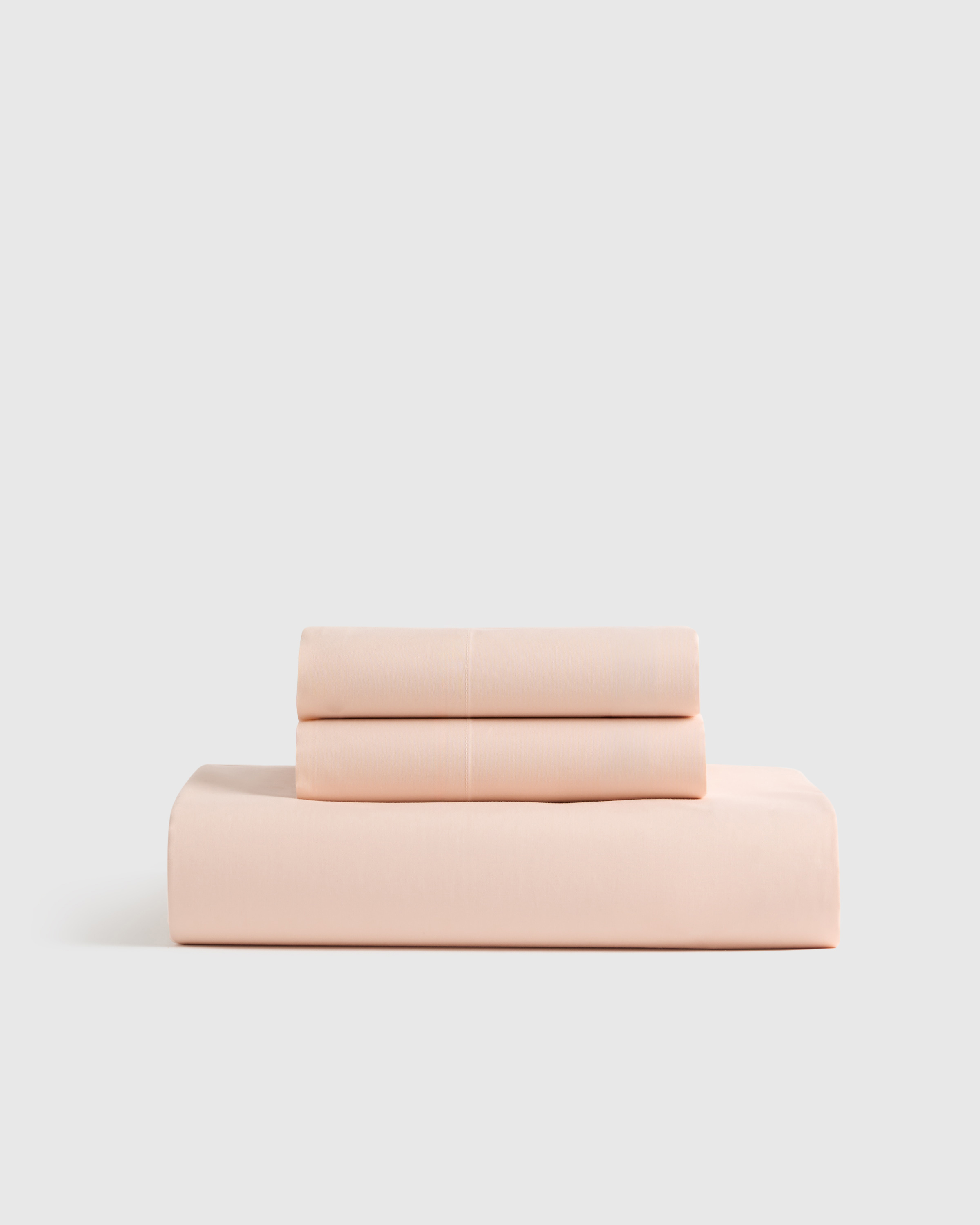 Soft Pink Organic Crisp Percale Fitted Sheet Set