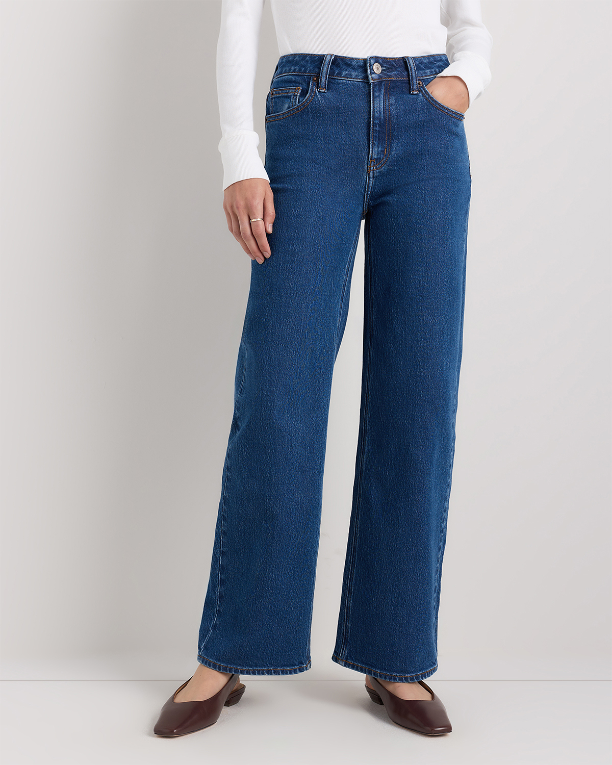 Obsidian Blue Bella Stretch Relaxed Straight Jeans