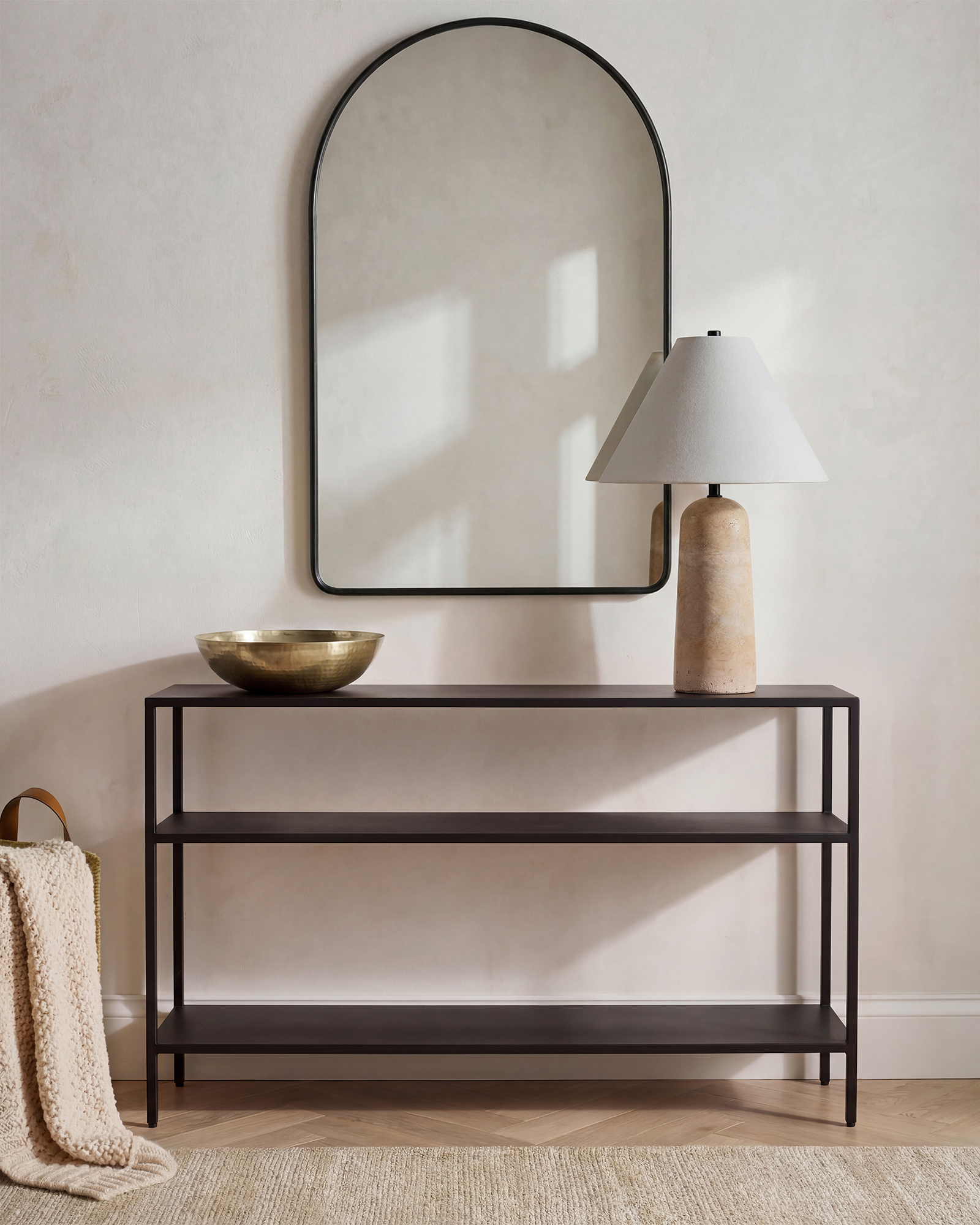 Powder-Coated Steel Console Table