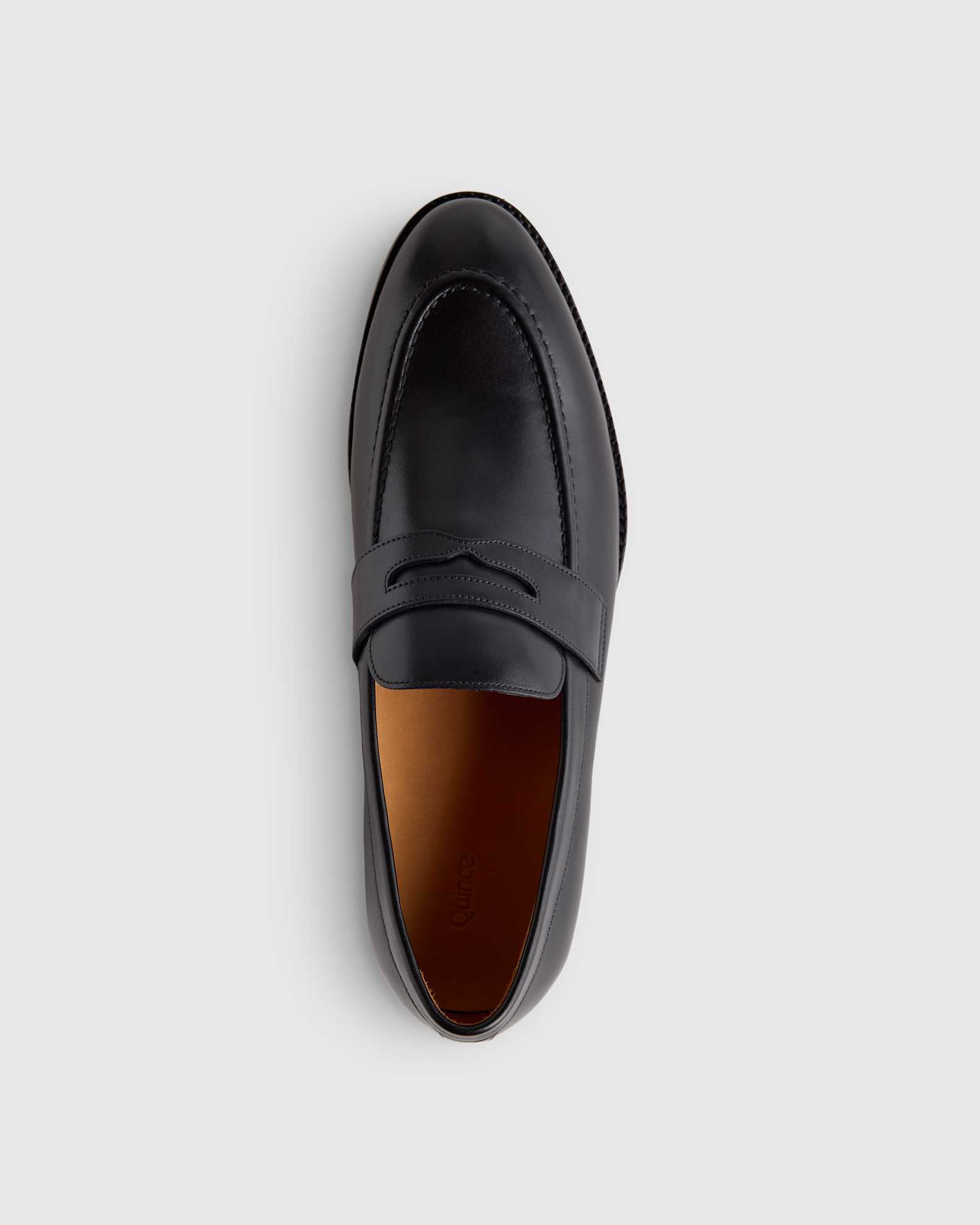 Calfskin Leather Penny Loafer in Black Calfskin Leather Penny Loafer in Black