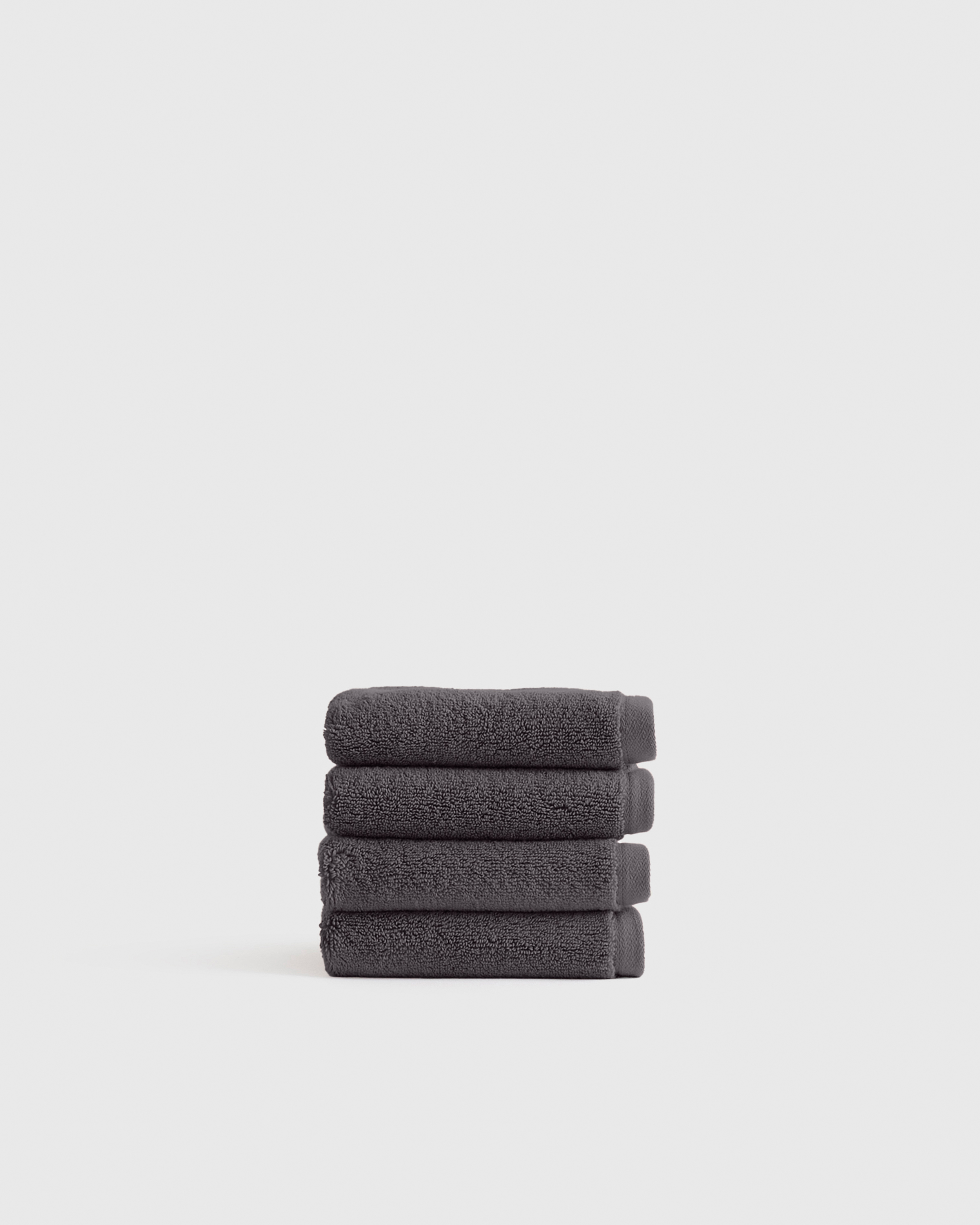 Charcoal Plush Organic Turkish Cotton Washcloth (Set of 4)
