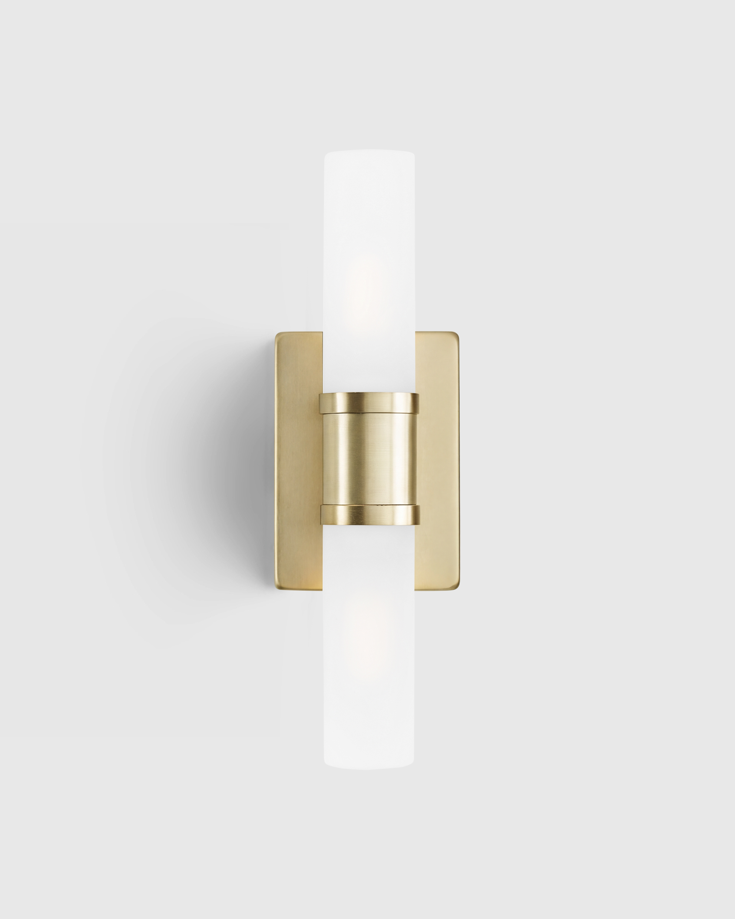 Brass Cuff Glass Vanity Sconce