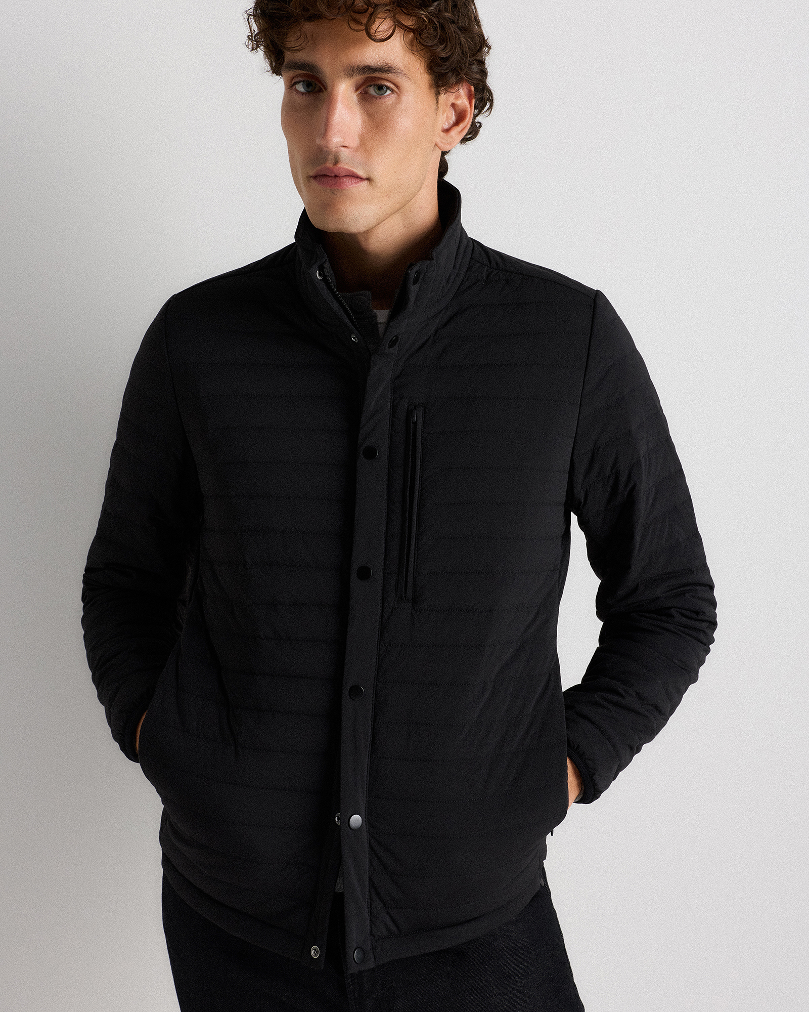 Black Blouson matelassé en duvet responsable