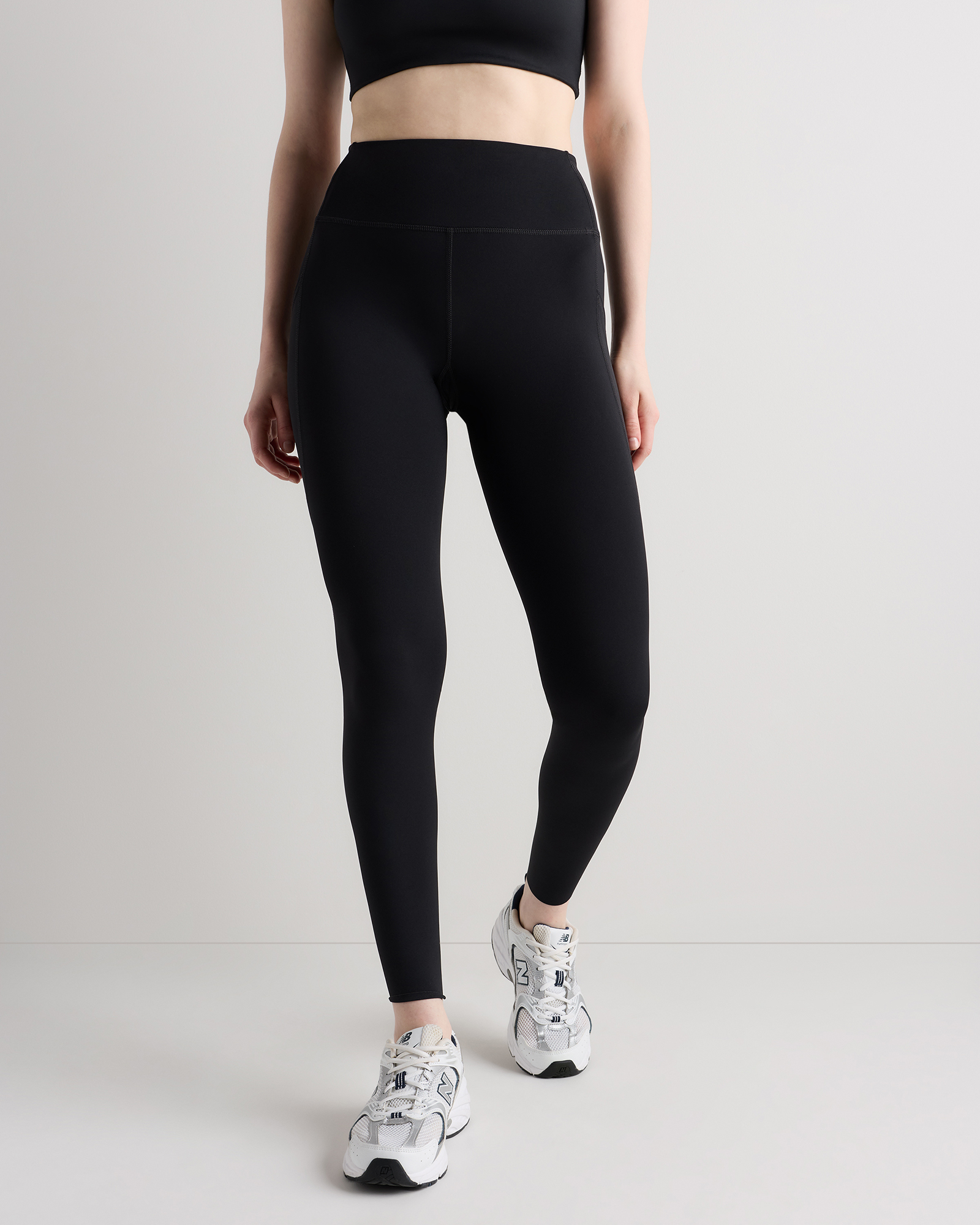 Black High-Rise Utility Running Tight