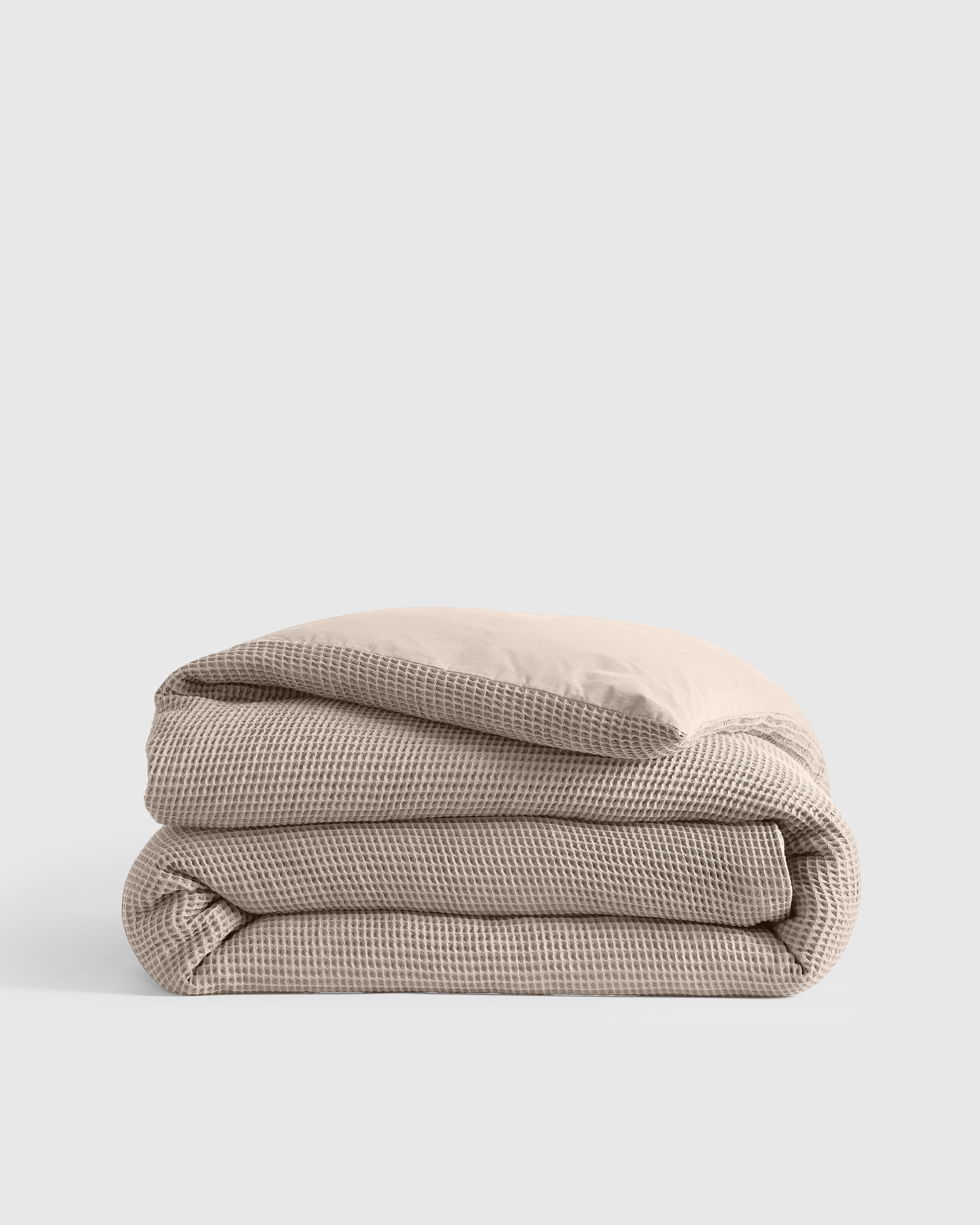 Organic Waffle Duvet Cover - Dove, King/Cal King