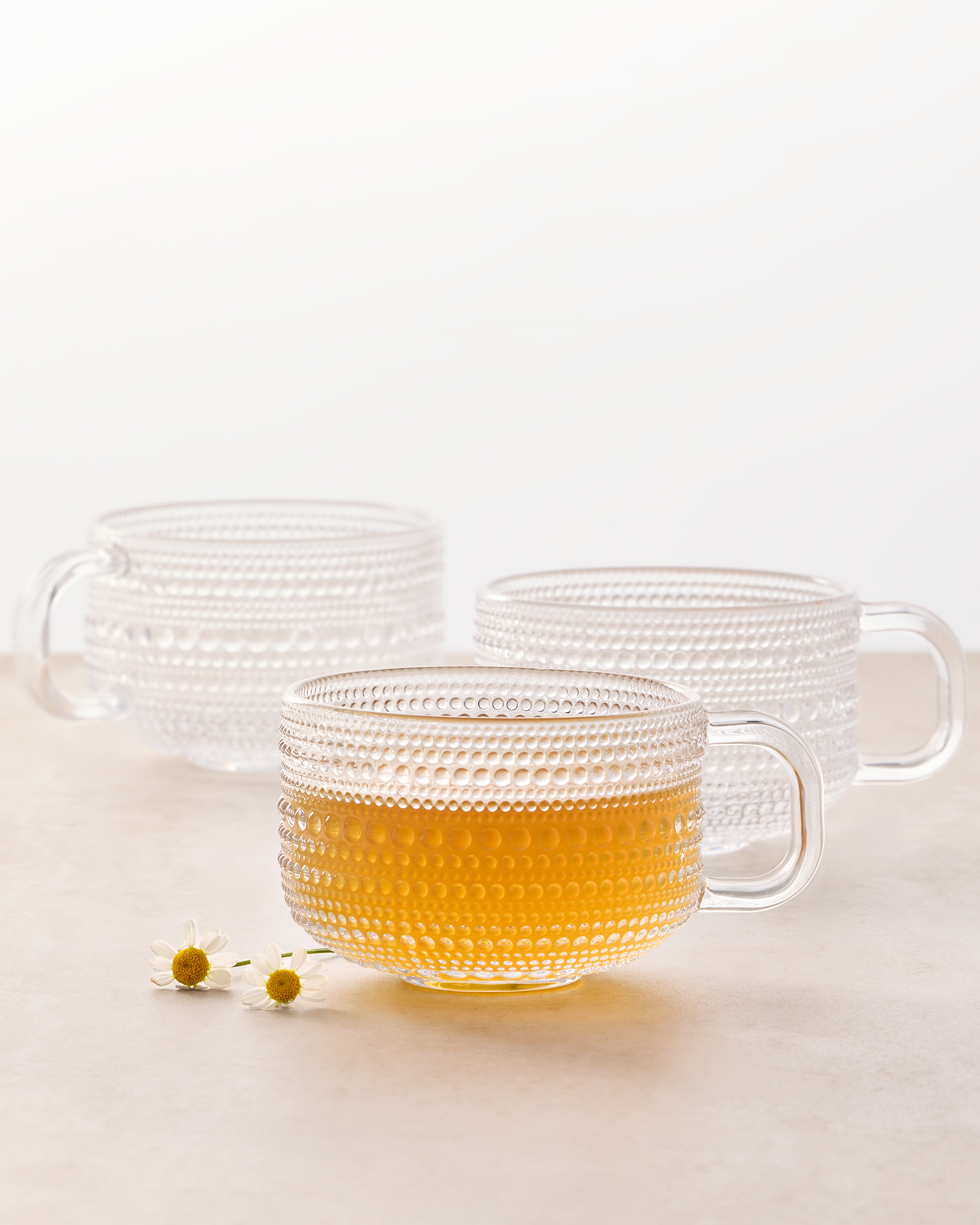 No Color Jupiter Glass Tea & Cappuccino Mug (Set of 6)