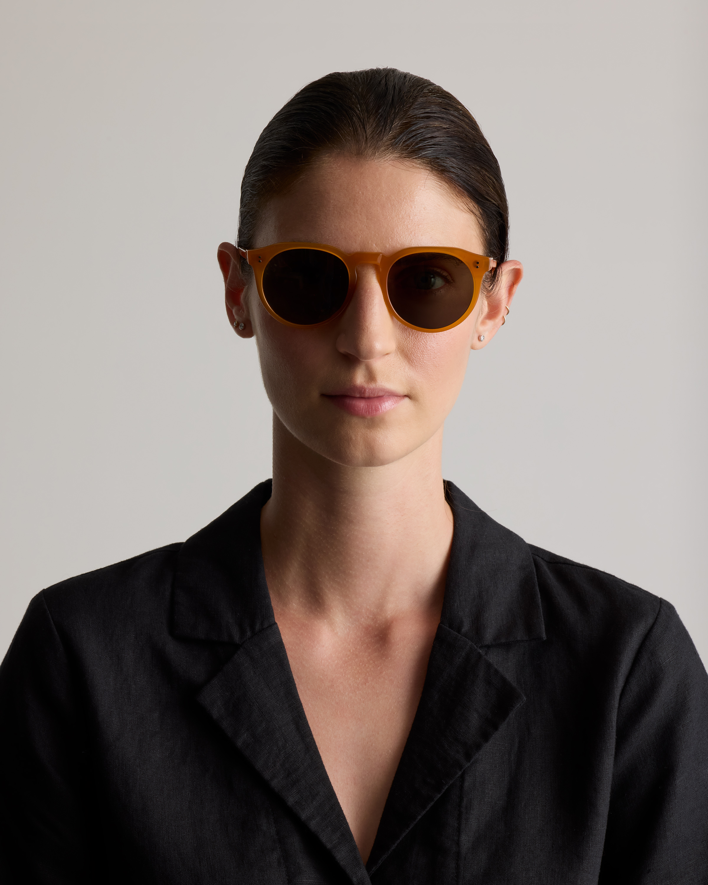 Tahiti Polarized Acetate Sunglasses in Honey with Green lens display picture 1