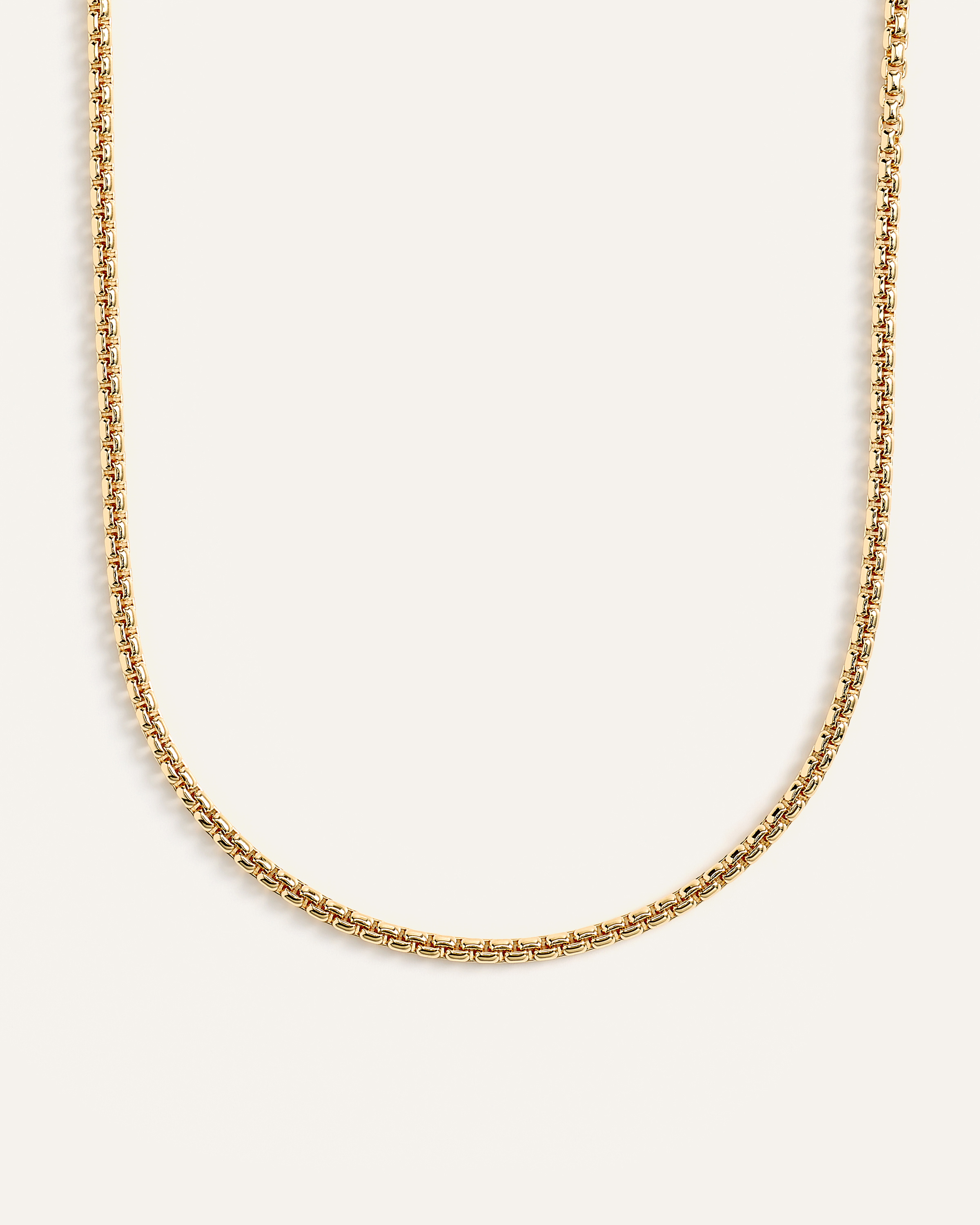 Box Chain Necklace in Gold Vermeil