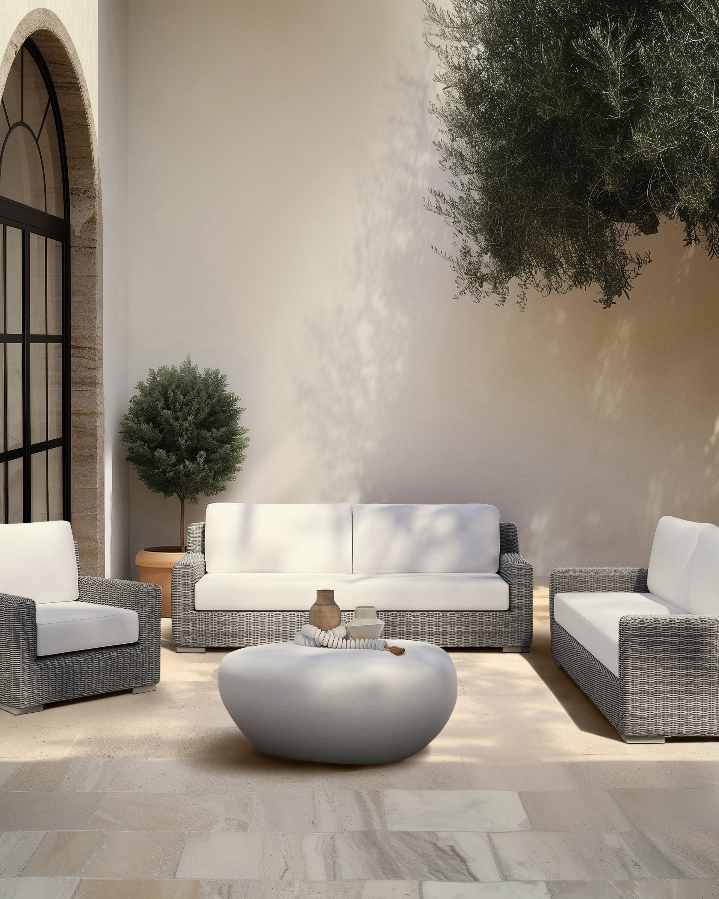 Classic All-Weather Wicker Outdoor Lounge Chair - Thumbnail 4