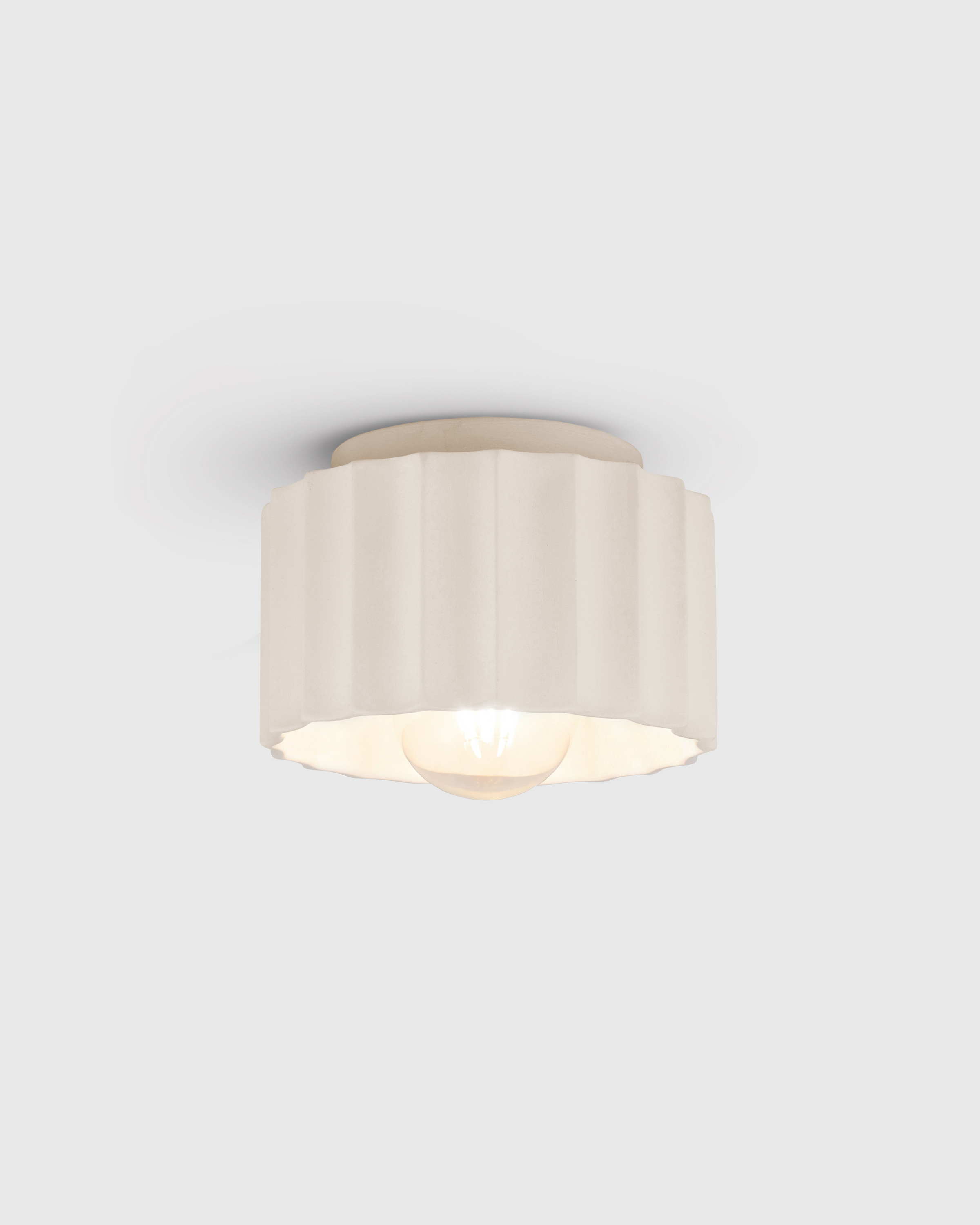 Scalloped Ceramic Flush Mount / Sconce - thumbnail 4