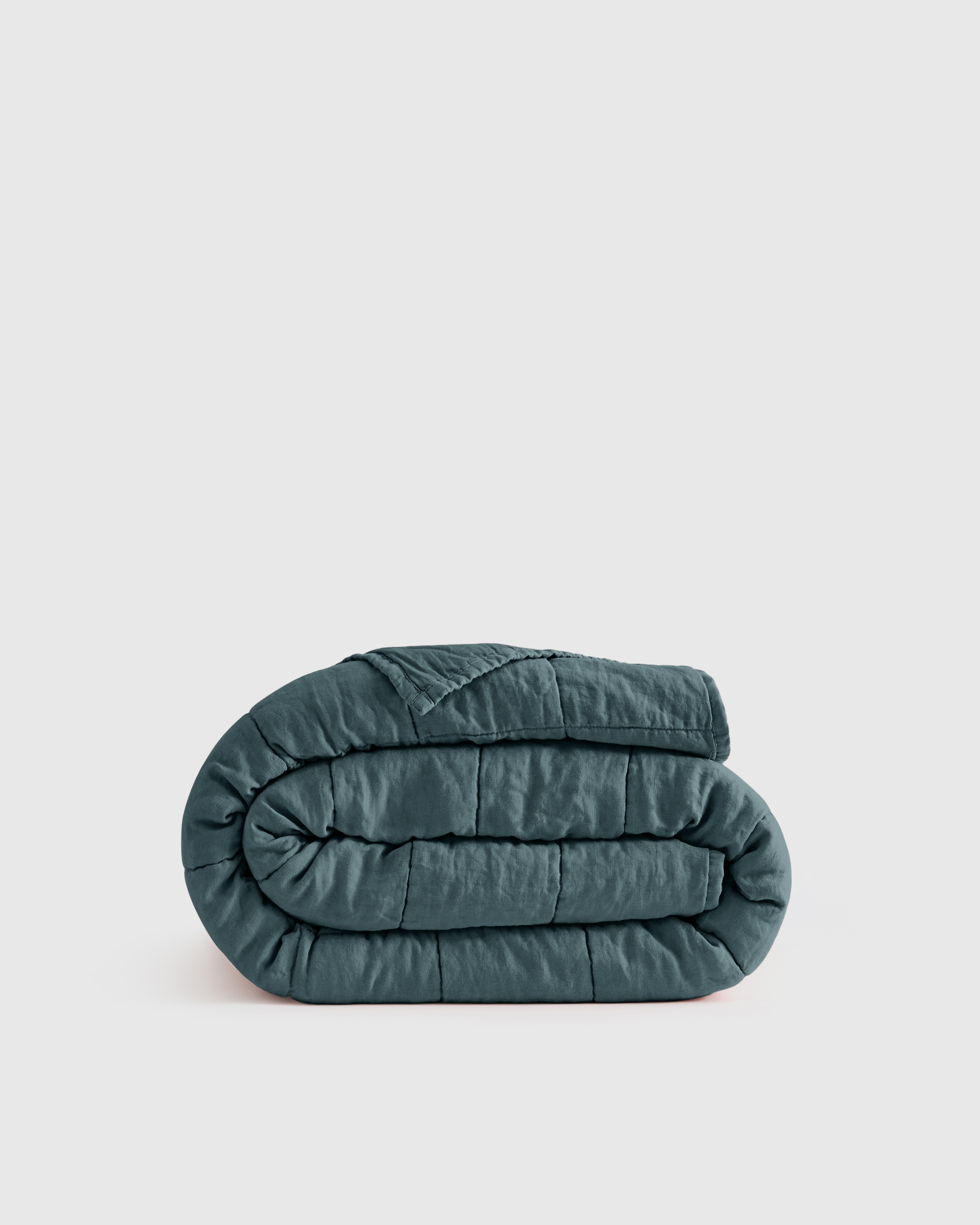 Ocean Lightweight European Linen Box Quilt