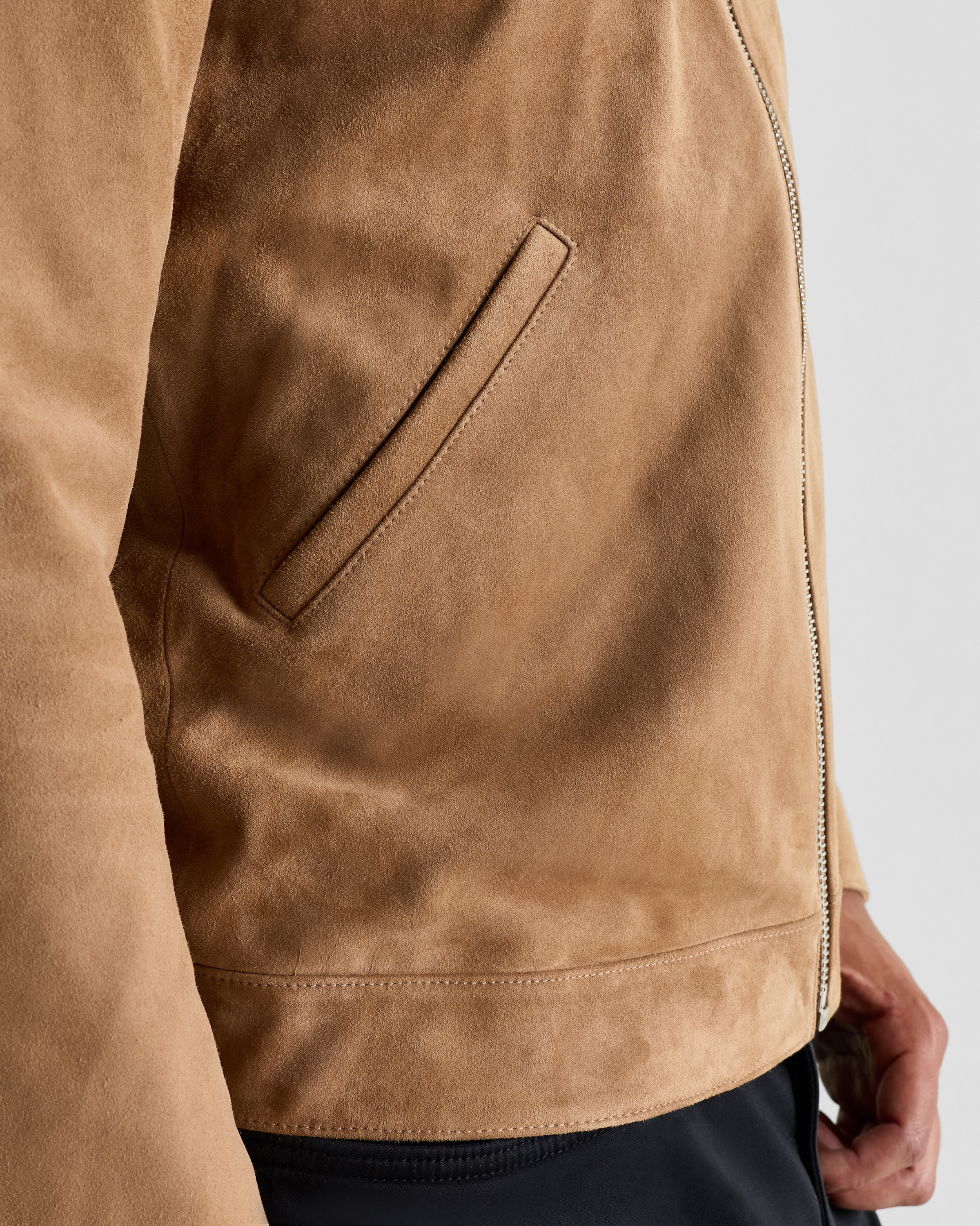 100% Suede Café Racer Jacket