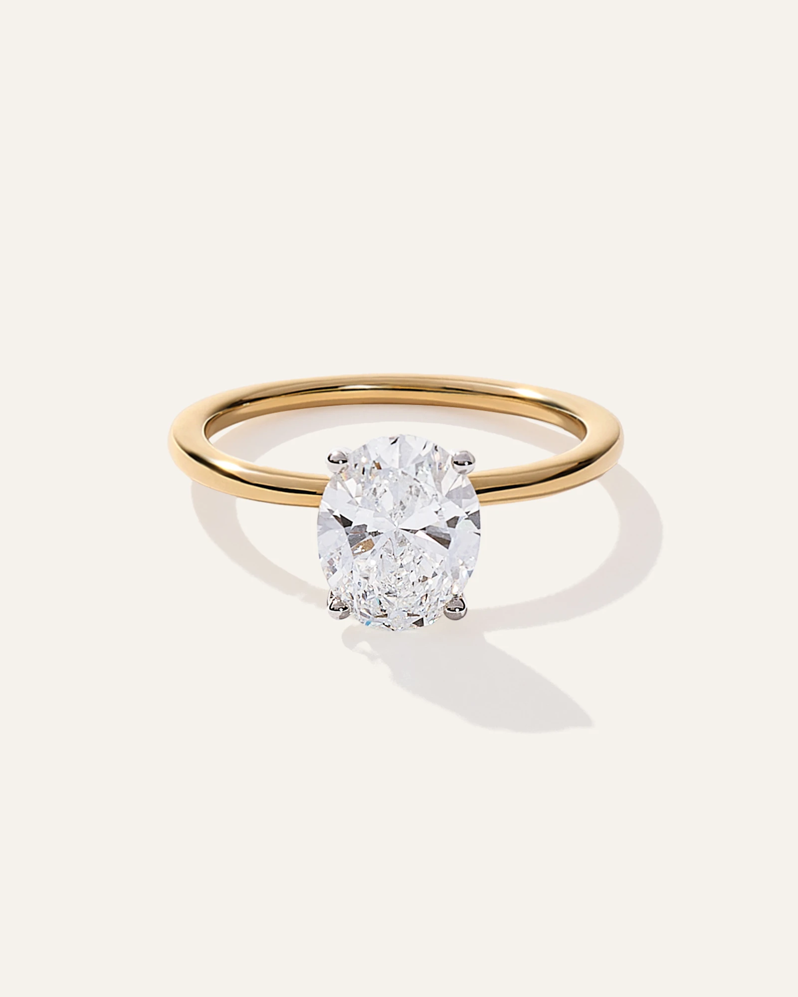 Lab Grown Diamond Oval Petite Classic Engagement Ring