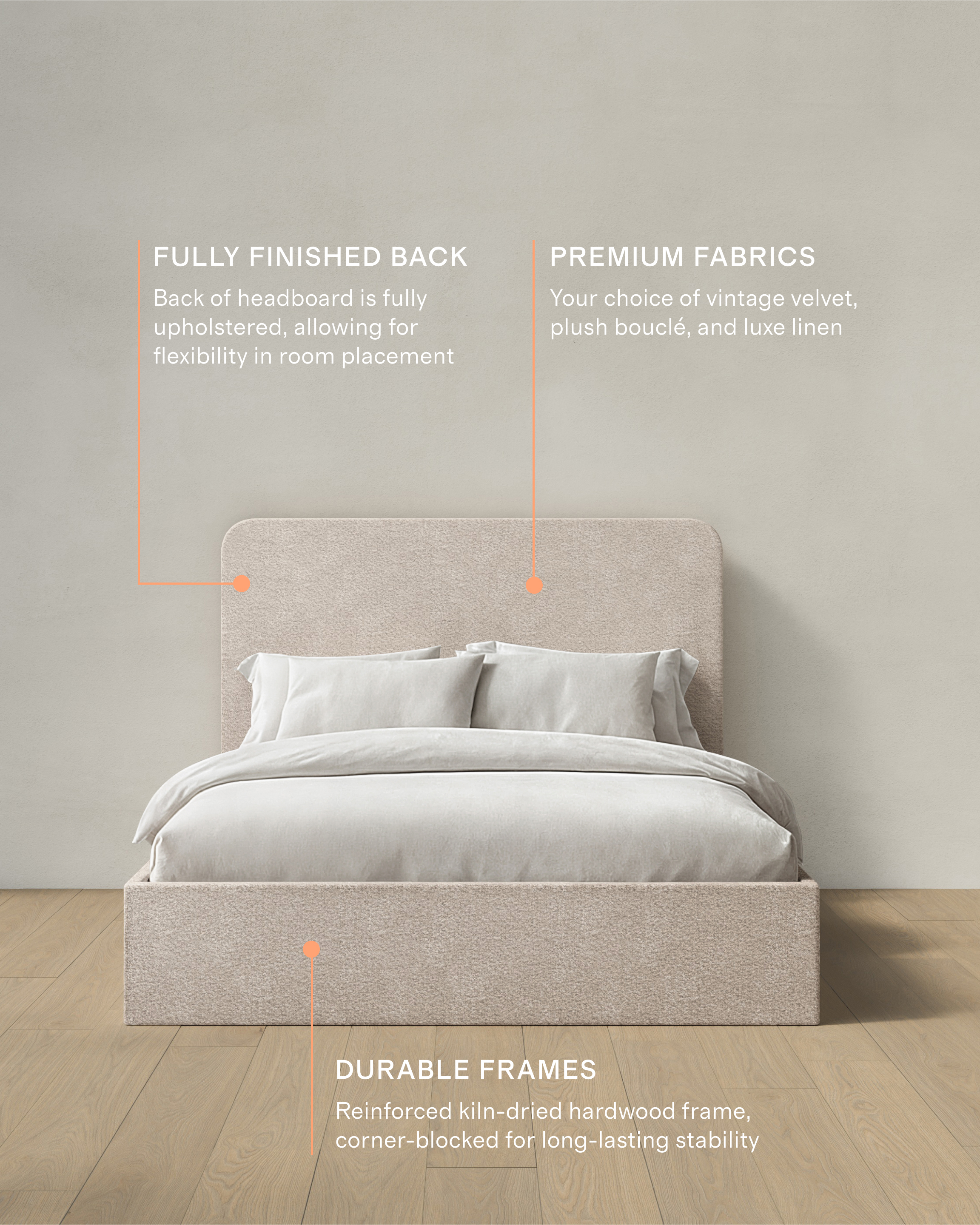 Plush Boucle Square Bed - Thumbnail 4