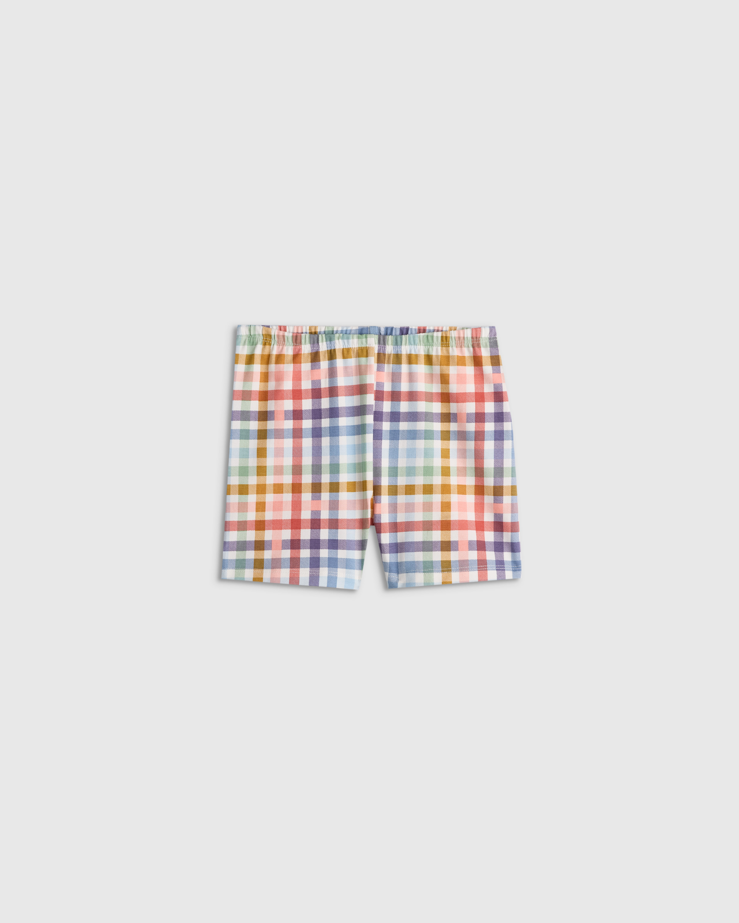 Plaid Organic Cotton Cartwheel Shorts 