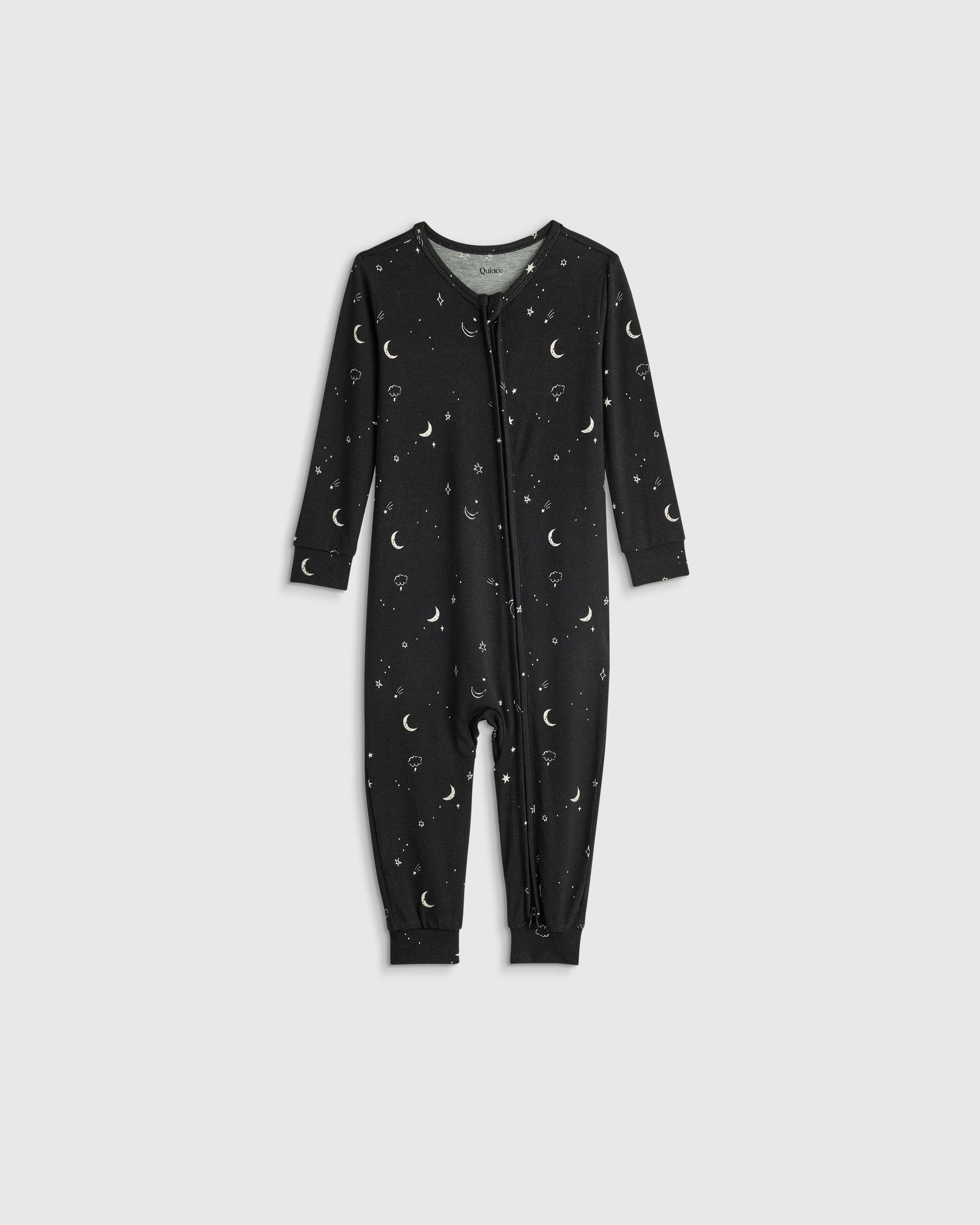 Quince Bamboo One Piece Pajama In Black
