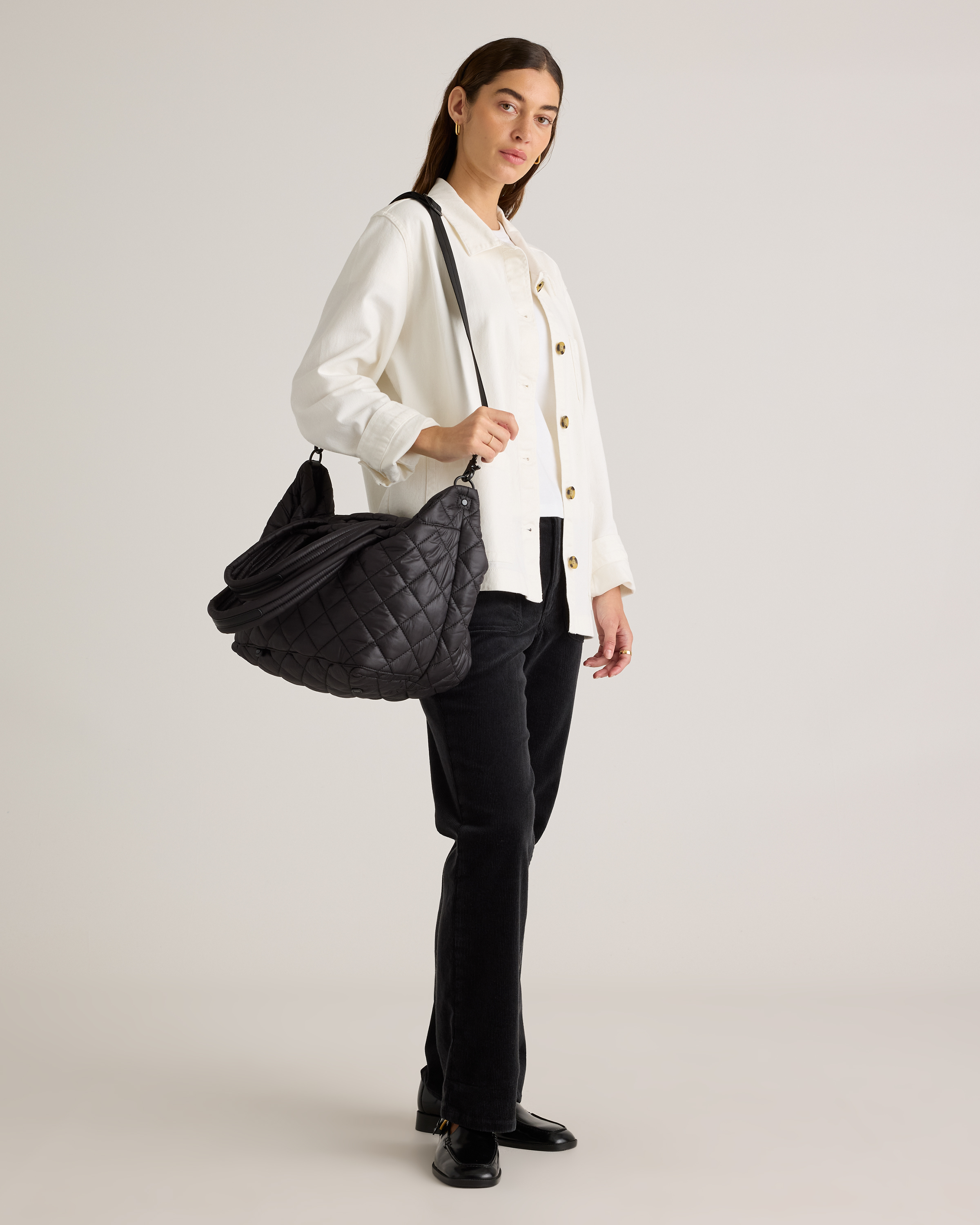Transit Quilted Carry-All Tote in Black
