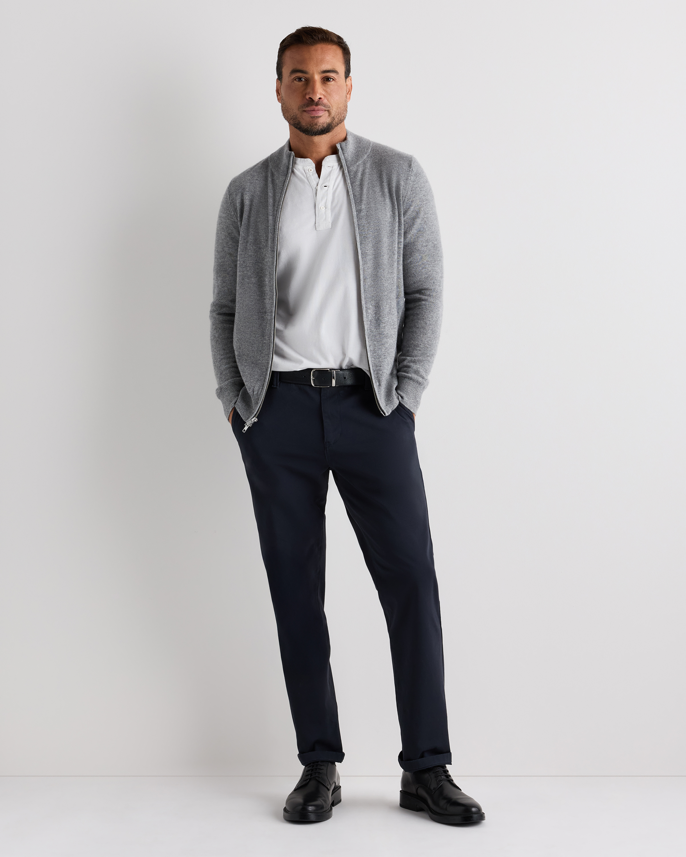 Dress Business Casual Zip Up Sweater Men's Zip Jacket Slim Fit