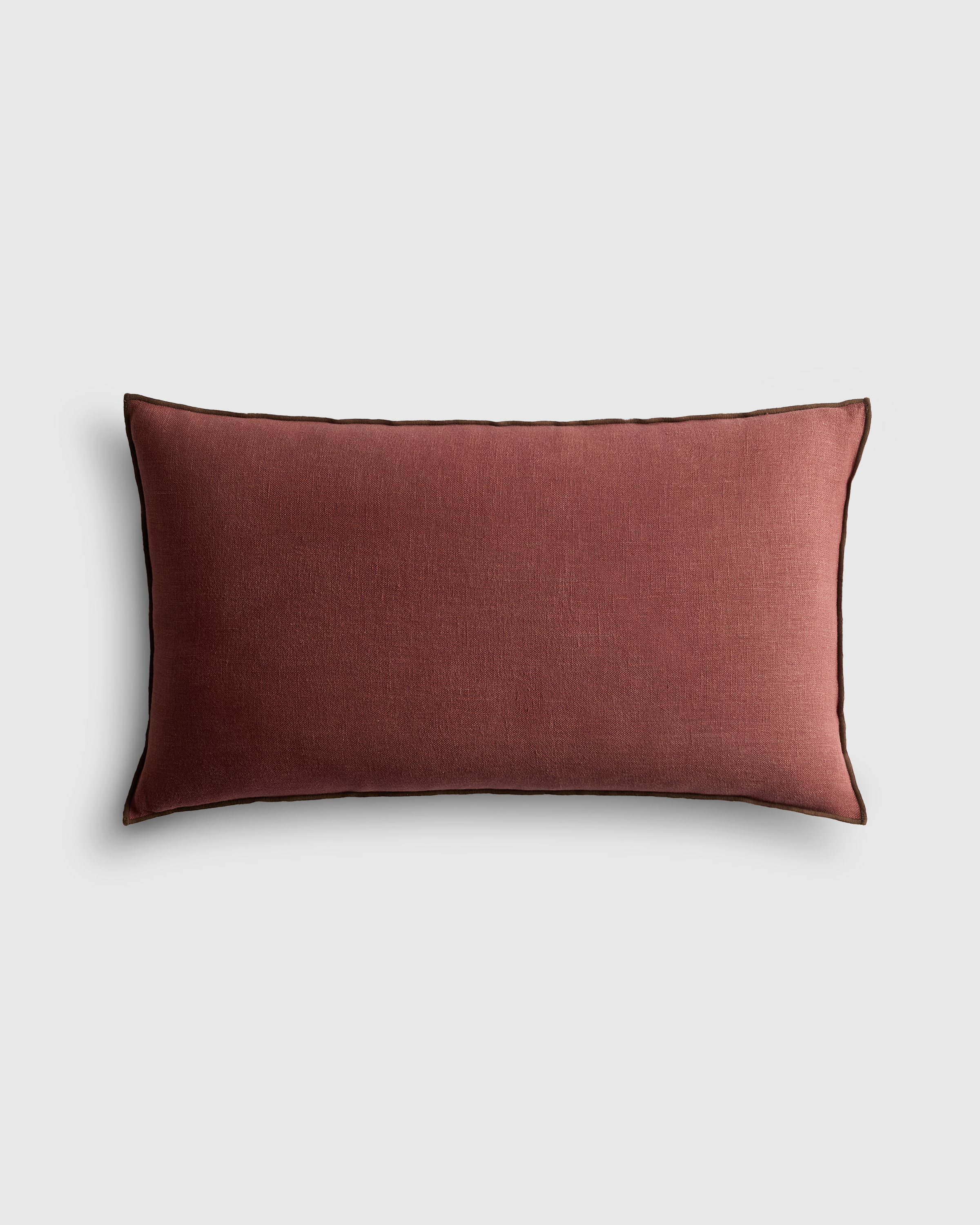 Wine/Chocolate Contrast European Linen Pillow Cover