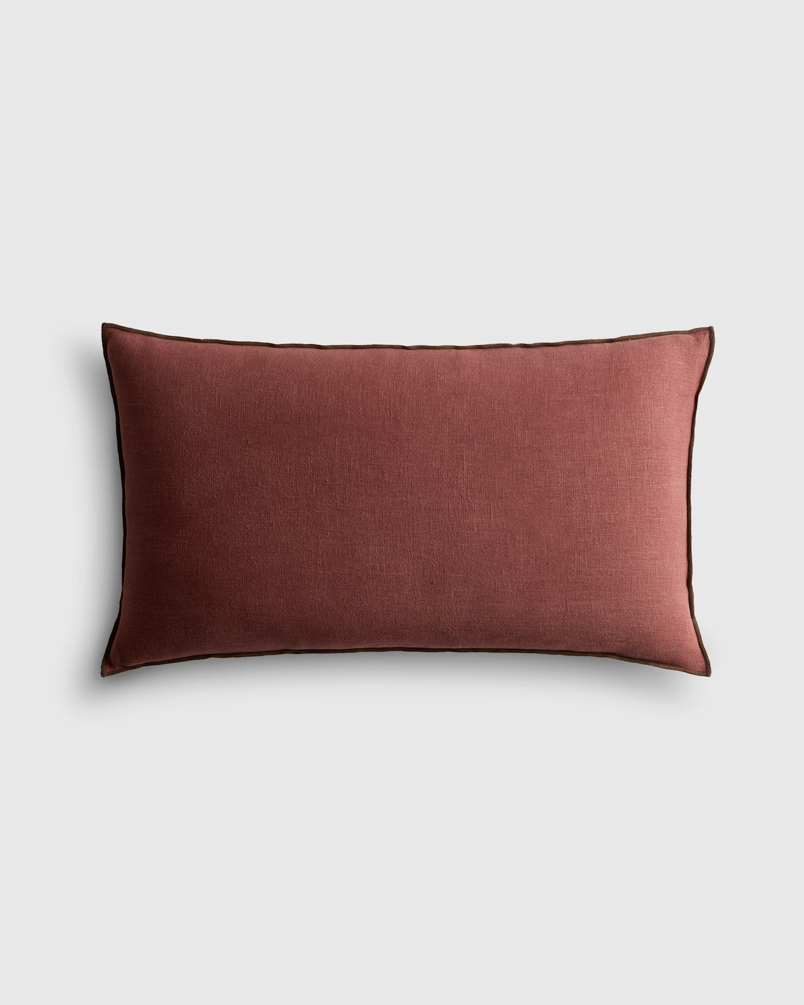 Contrast European Linen Flange Edge Pillow Cover